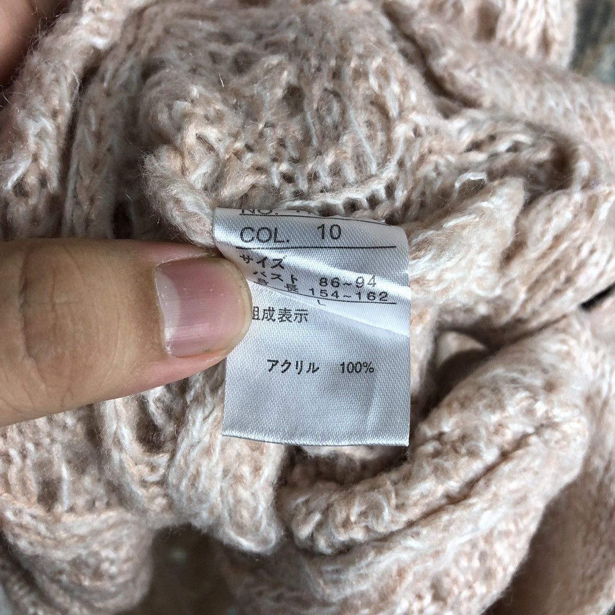 Homespun Knitwear × Japanese Brand Putietal Pink Cloaks Knitwear #A2292 Size US L / EU 52-54 / 3 - 10 Thumbnail