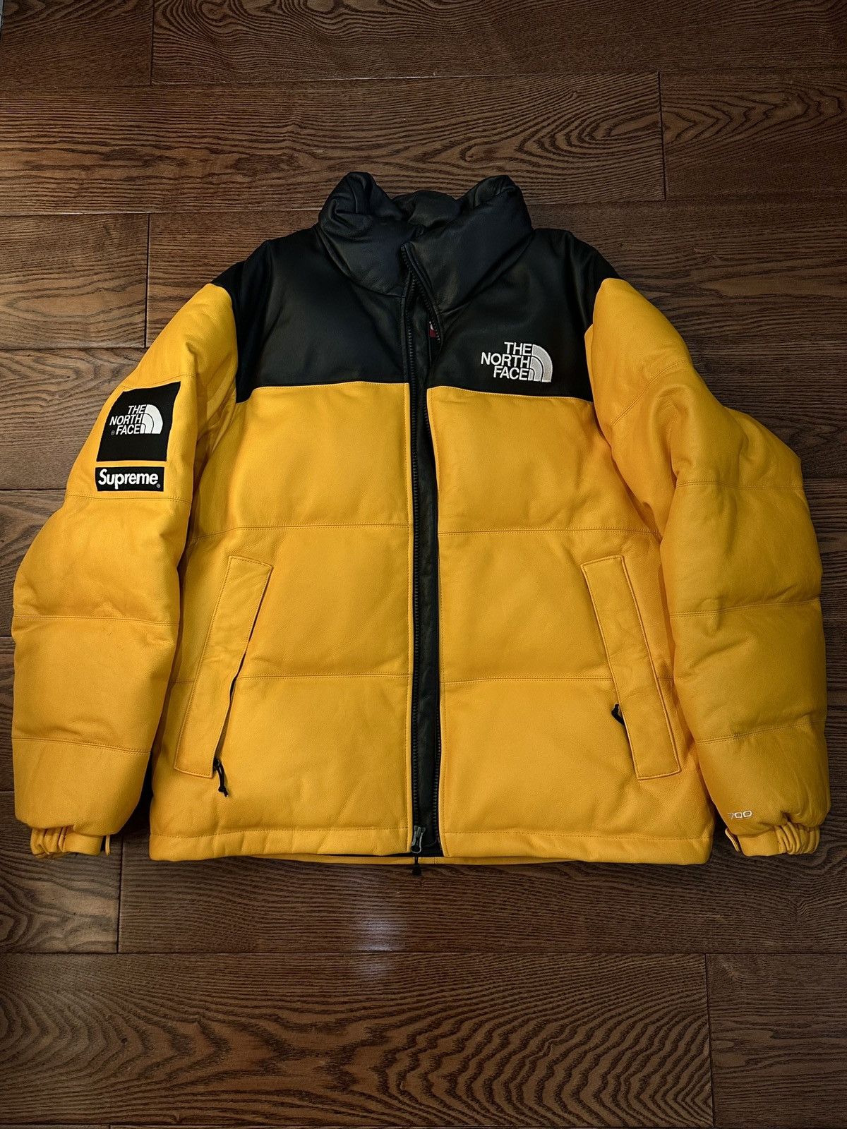 Supreme the north face leather nuptse jacket online