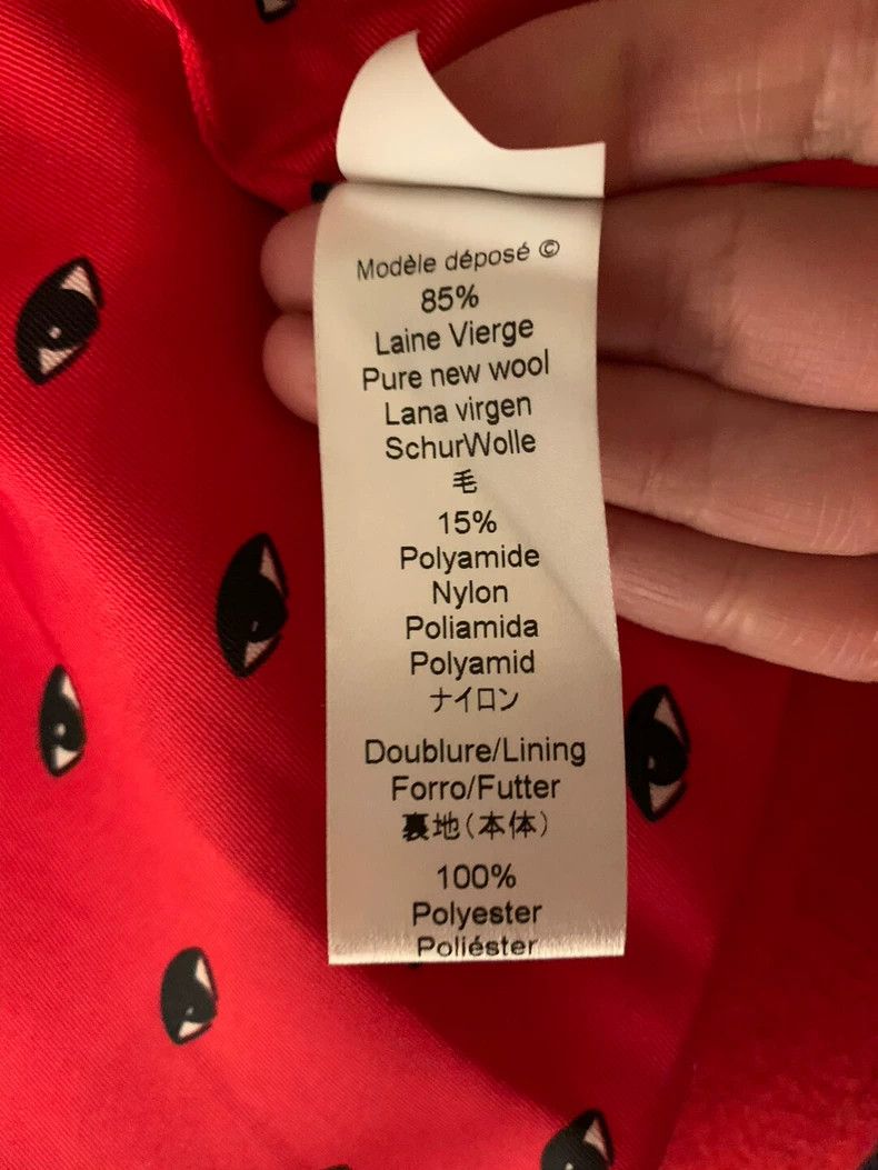 Kenzo KENZO Little Fragrance wool jacket short coat coat red Size XS / US 0-2 / IT 36-38 - 7 Thumbnail
