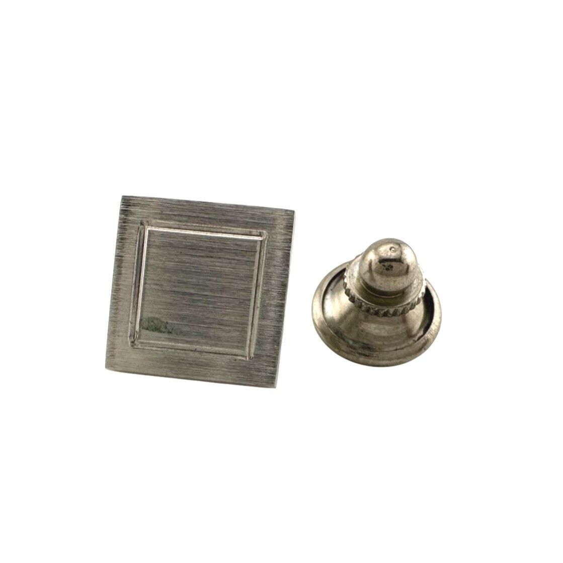 Other Men's Silver Tone Edged Square Shaped Pin / Tie Pin Size ONE SIZE - 5 Thumbnail