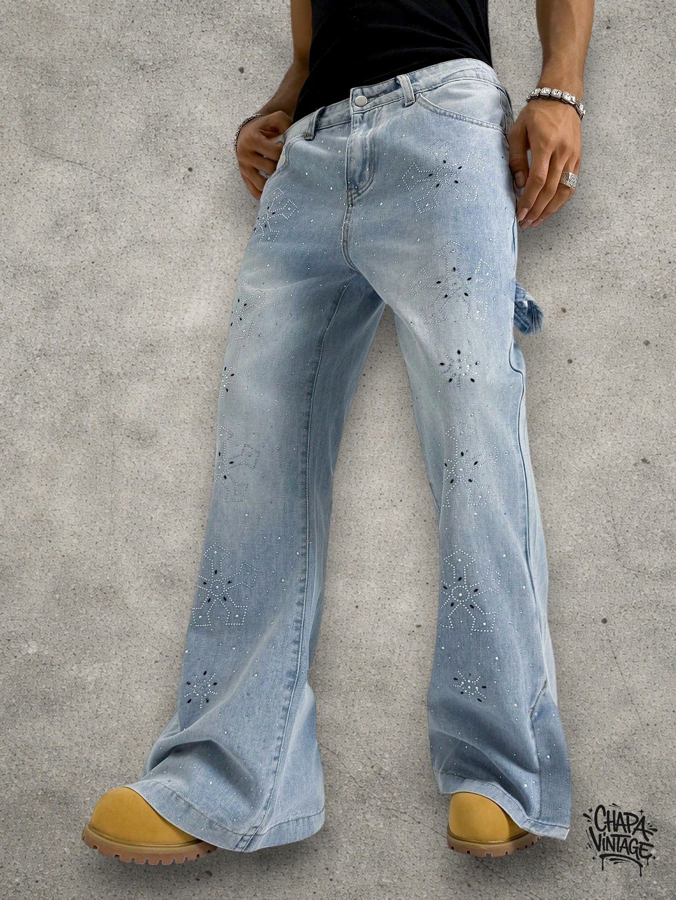 Vintage Wide leg 90s jeans Size US 32 / EU 48 - 3 Thumbnail