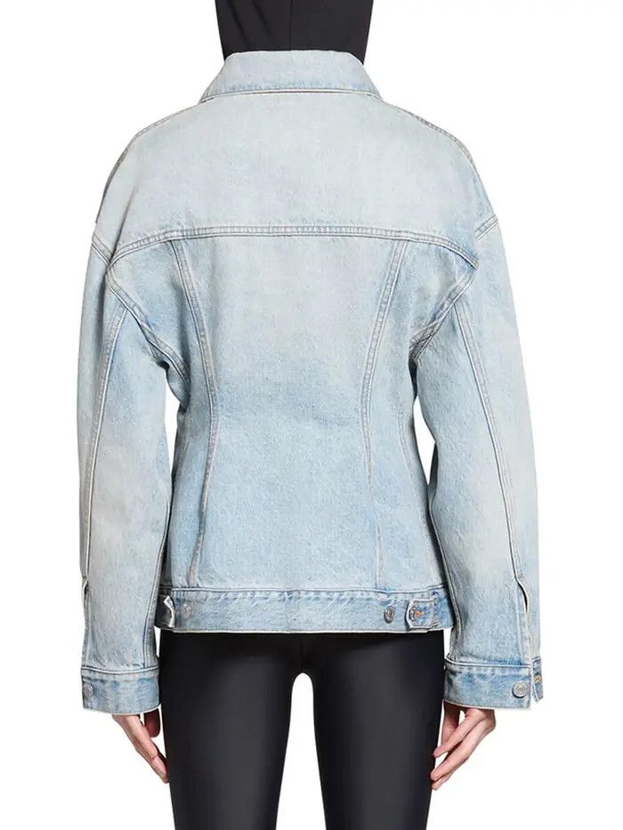 Balenciaga o1s1wg110126 Dup / Hourglass Jacket in Light Blue Size M / US 6-8 / IT 42-44 - 4 Thumbnail