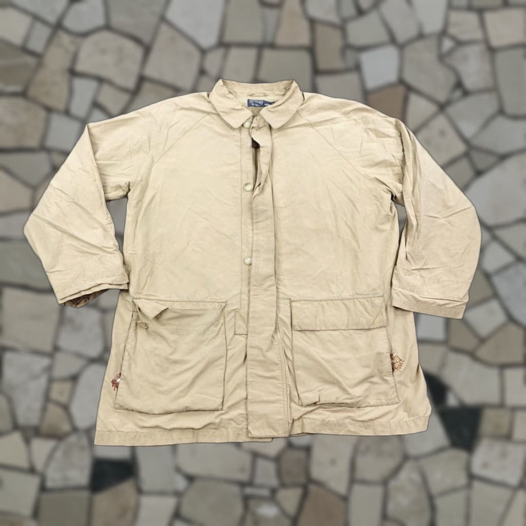Polo Ralph Lauren VINTAGE Polo Ralph Lauren Jacket Mens M Khaki Beige Tan Field Coat Utility Cotton Blend Zip Block 90s Mens Size US M / EU 48-50 / 2 - 1 Thumbnail