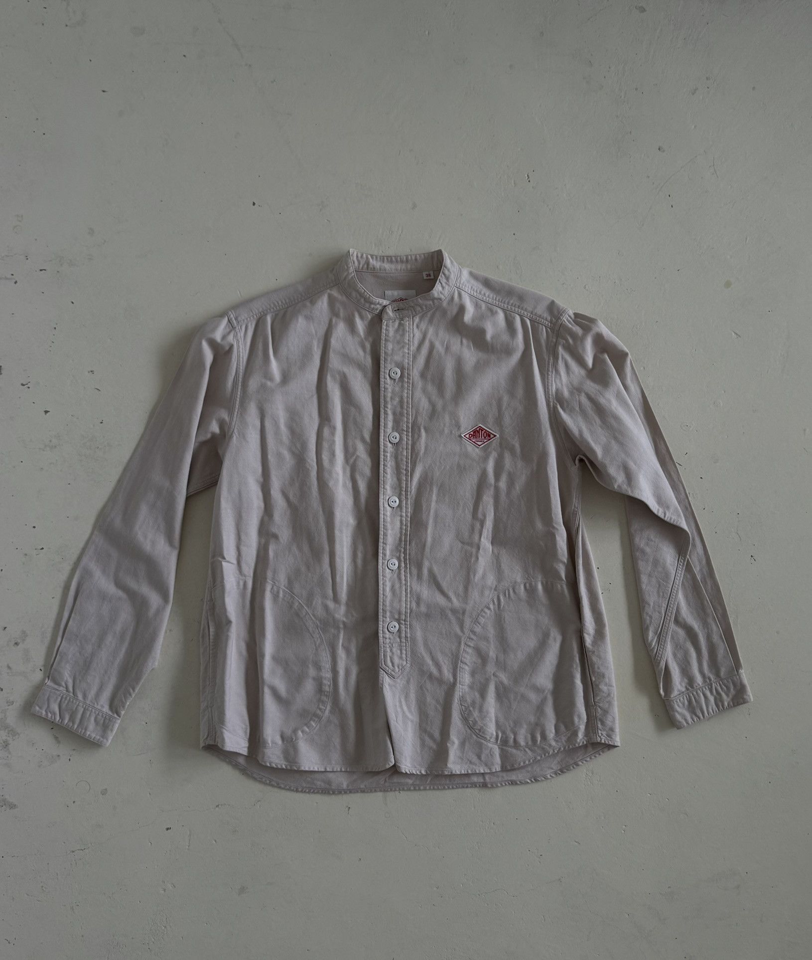 Danton Danton Band Collar Khaki Oxford Shirt 38 Size US S / EU 44-46 / 1 - 1 Thumbnail
