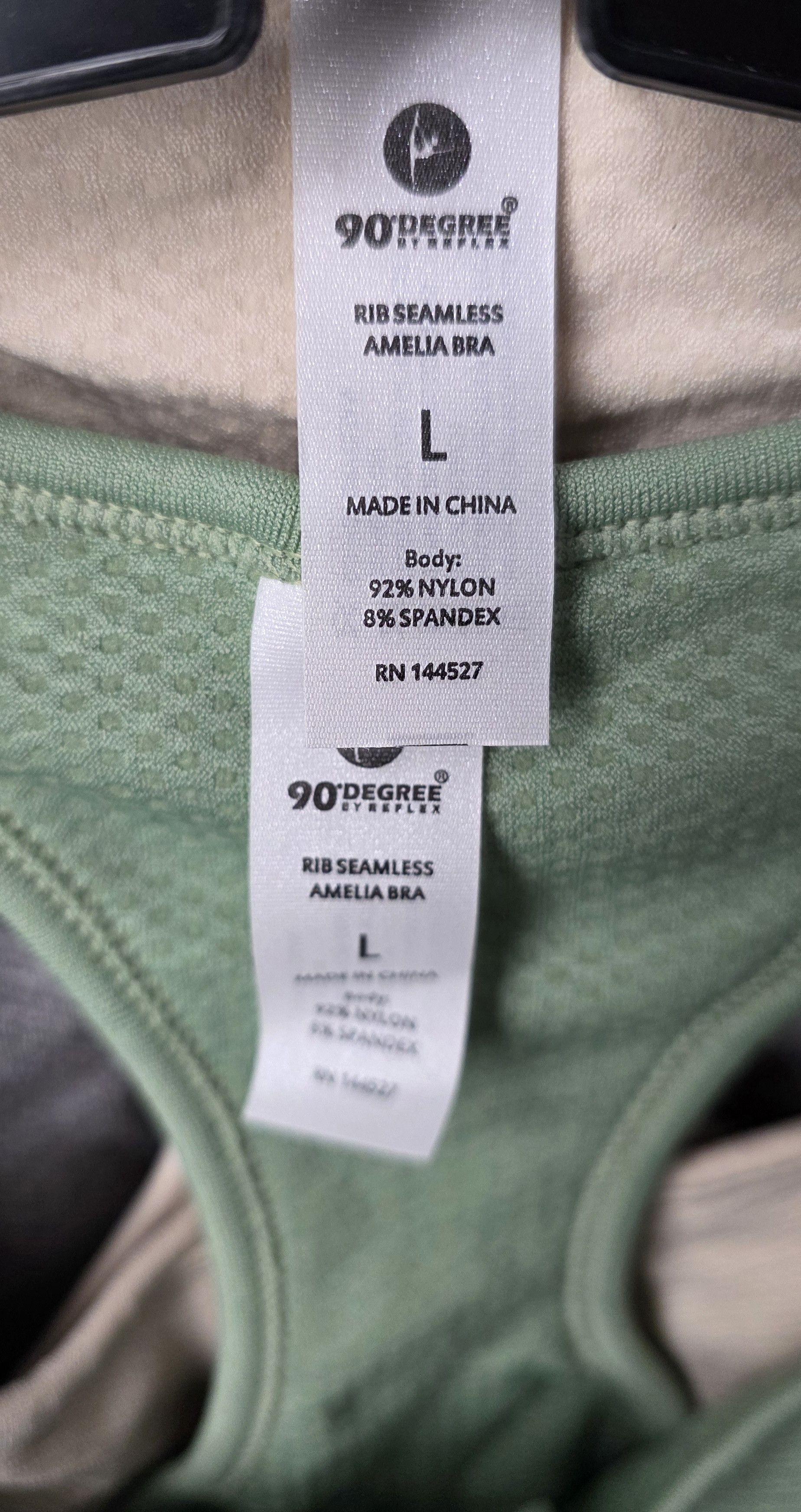 Other NWT 90 Degree Zip Front Sports Bras Rib Seamless Amelia L Size ONE SIZE - 3 Thumbnail