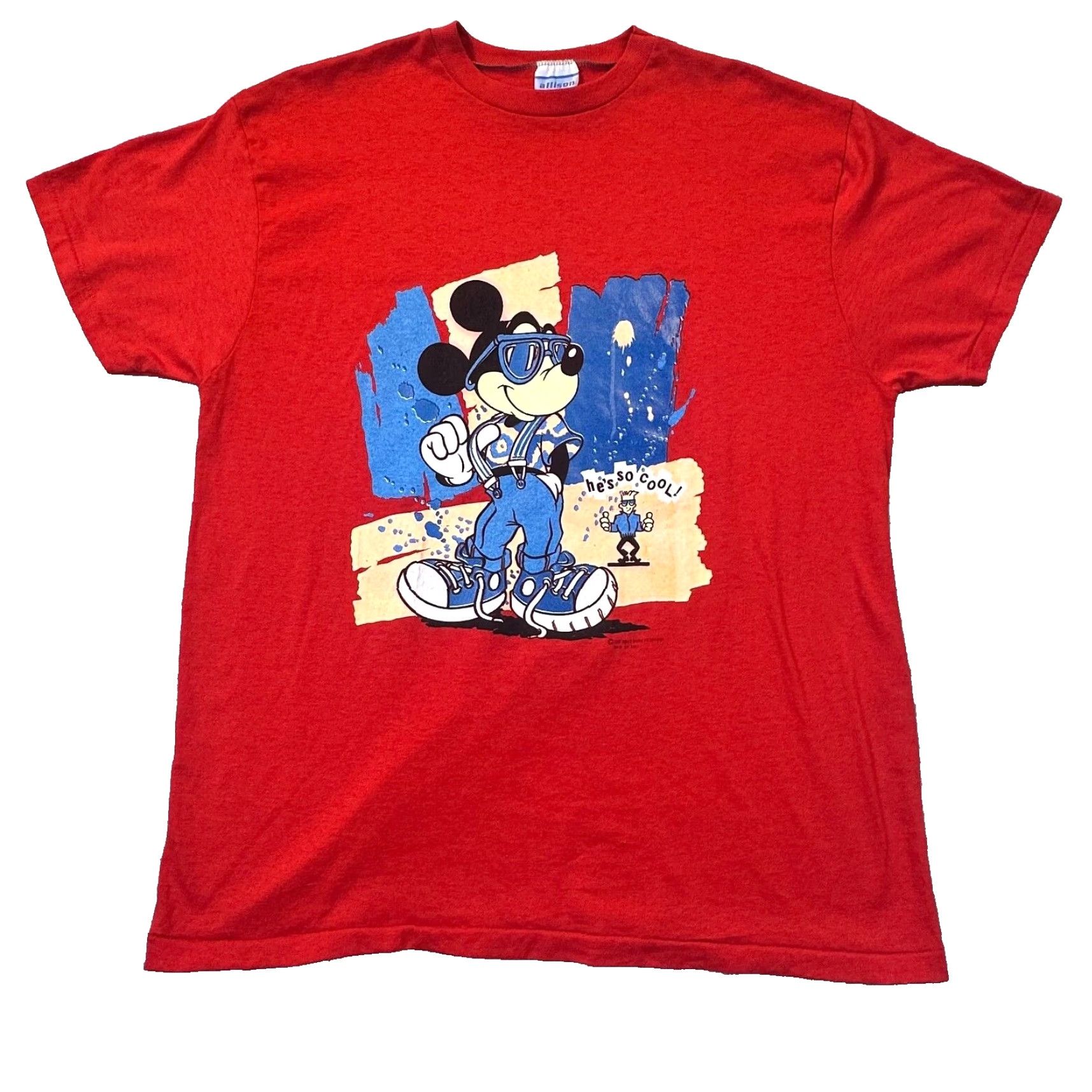 Vintage VINTAGE Allison Mickey Mouse XL Single Stitch T-Shirt Mens USA 90s 80s Disney Graphic Made in USA Size US XL / EU 56 / 4 - 2 Thumbnail