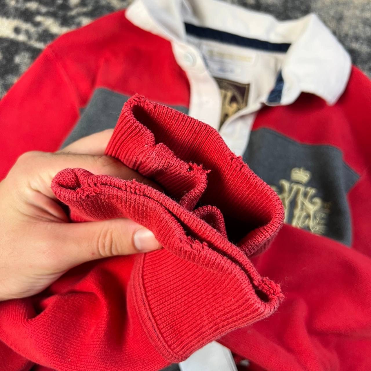 Nike Nike Big Logo Vintage Y2K Striped Rugby Long Sleeve Size US S / EU 44-46 / 1 - 10 Thumbnail