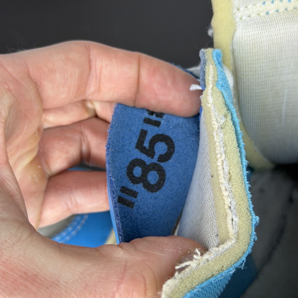 Nike × Off-White Nike Off-White Blue UNC Jordan 1 Hightop Sneakers Size US 9.5 / EU 42-43 - 15 Thumbnail