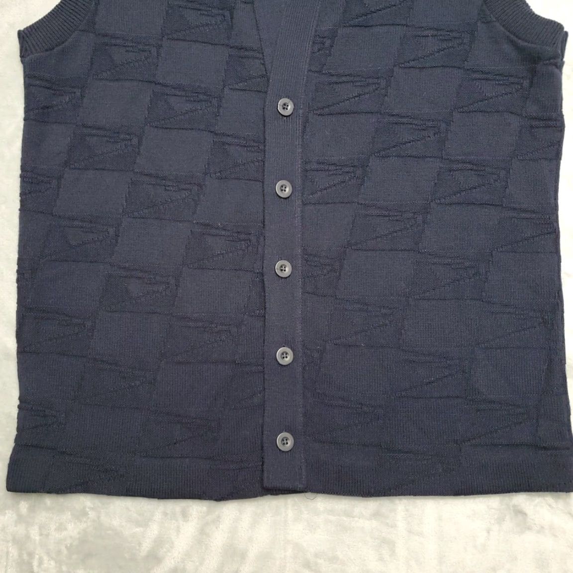 Vintage VINTAGE Jantzen Sweater Vest Mens XL Blue V-Neck Cardigan Knit/All Seasons Garment US Made Size US XL / EU 56 / 4 - 2 Thumbnail
