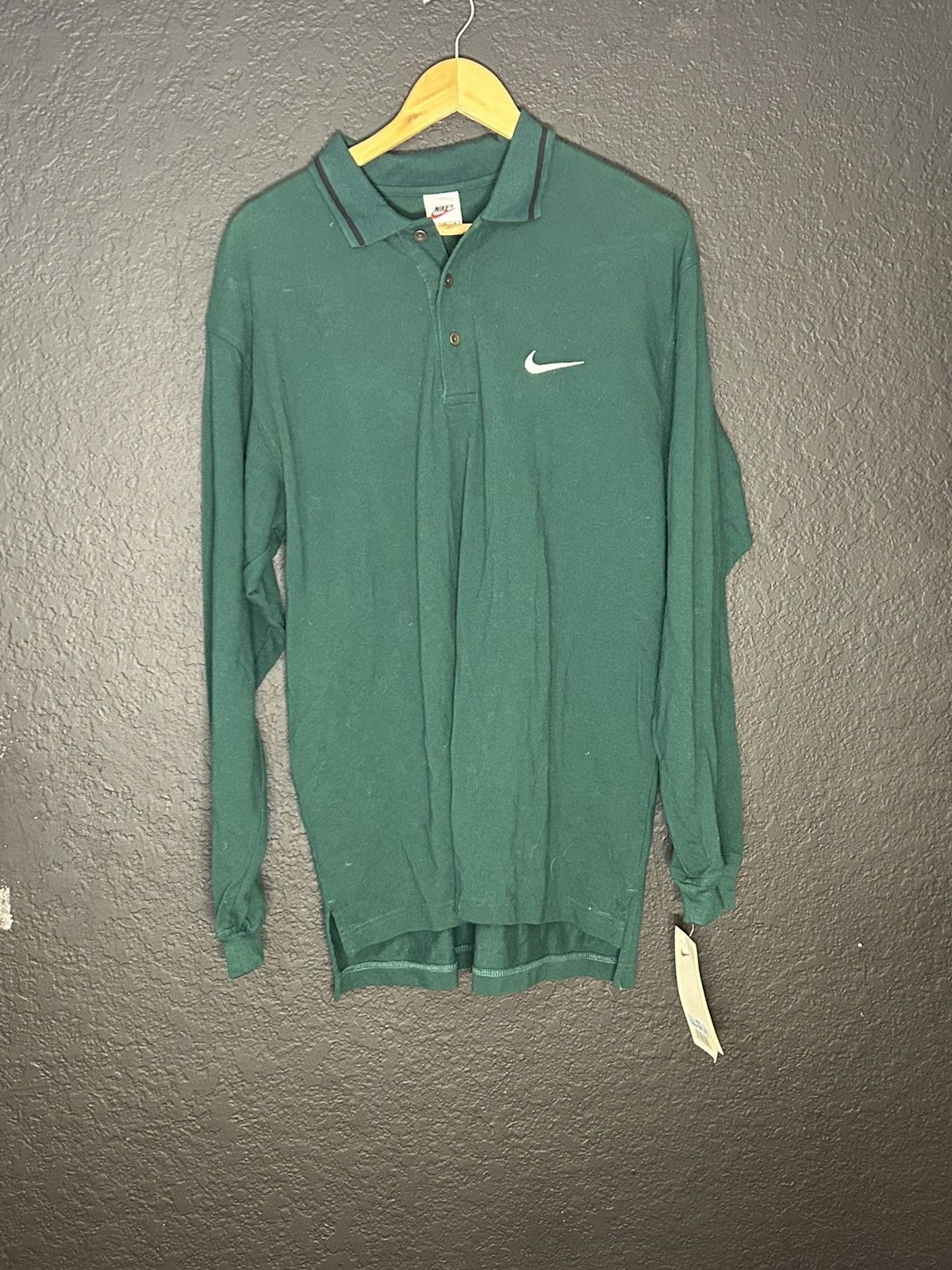 Nike New With Tags Pine Green Nike Longsleeve Polo Size US M / EU 48-50 / 2 - 1 Thumbnail