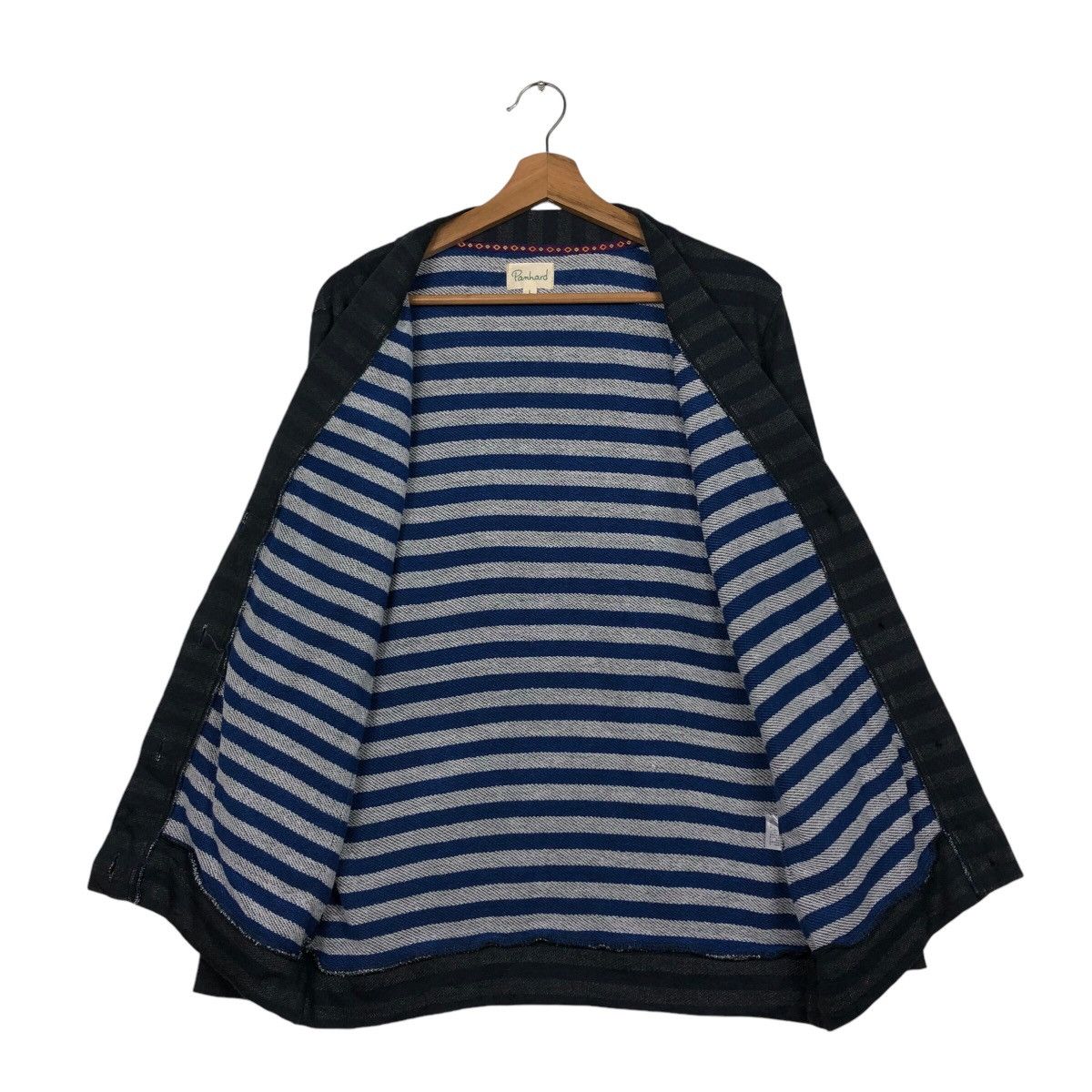 Japanese Brand 📌Vintage Cardigan Jacket Panhard Striped Blanket Size US L / EU 52-54 / 3 - 14 Thumbnail