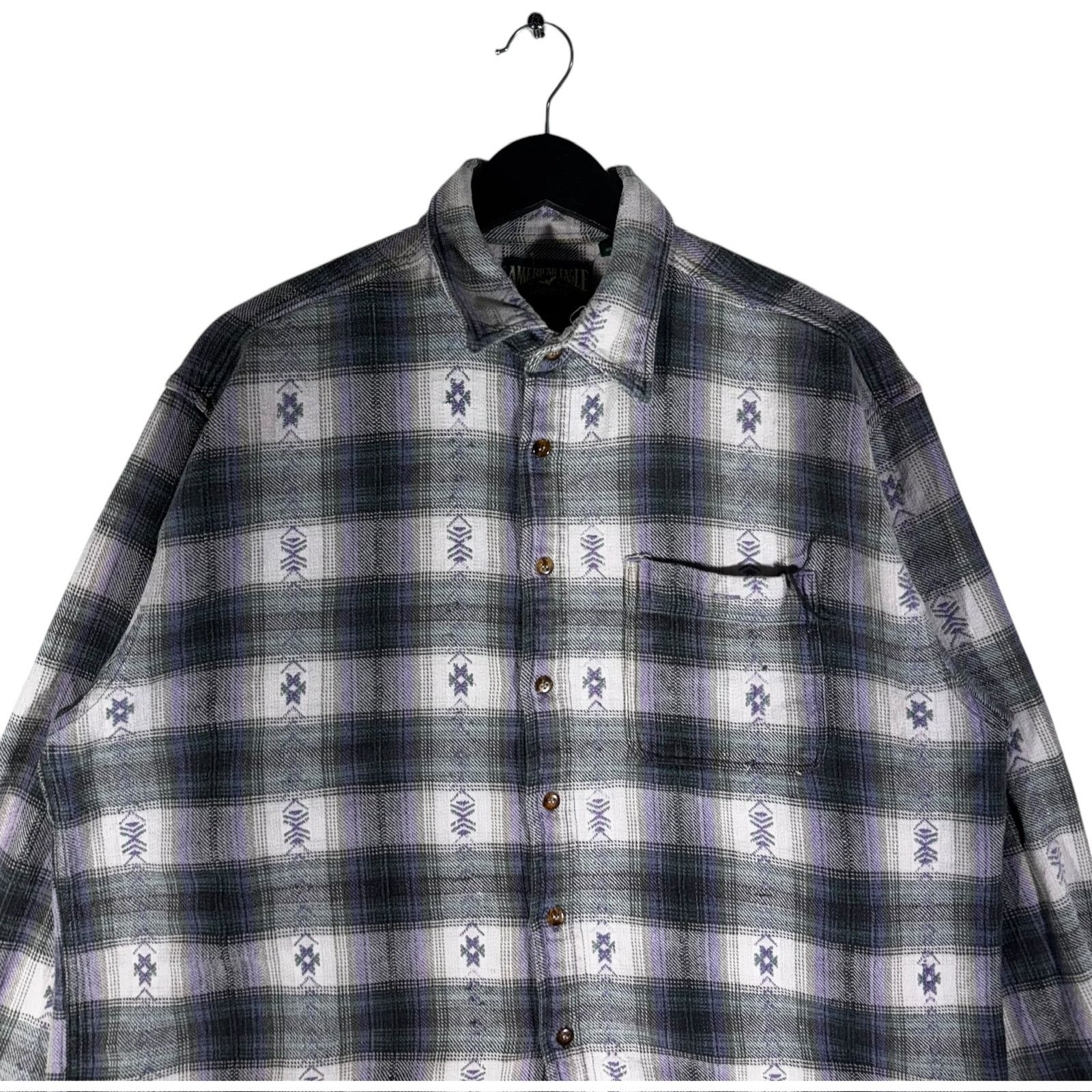 American Eagle Outfitters Vintage American Eagle Plaid Long Sleeve Flannel Size US XL / EU 56 / 4 - 2 Thumbnail
