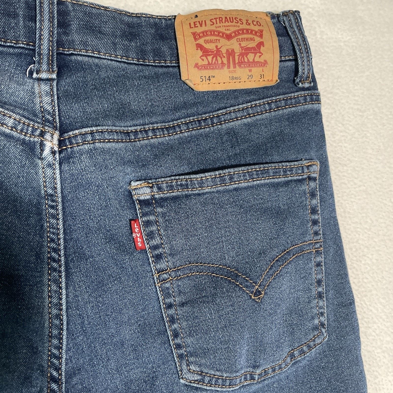Levi's Levi's 514 Jeans Regular Slim Straight Leg Blue (29 X 31) Size US 29 - 4 Thumbnail