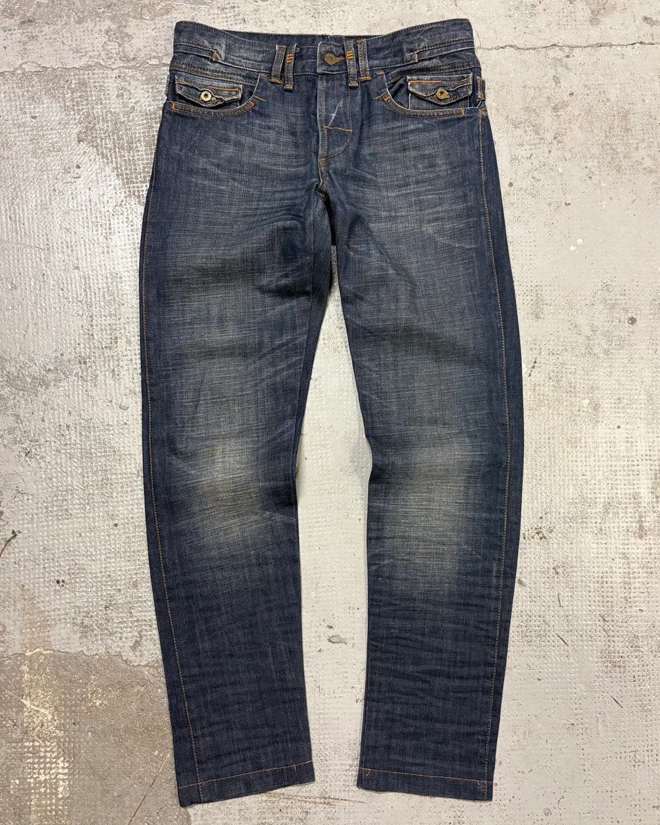 Dolce & Gabbana 2000s Dolce & Gabbana Navy Raw Faded Denim Jeans Size US 32 / EU 48 - 4 Thumbnail