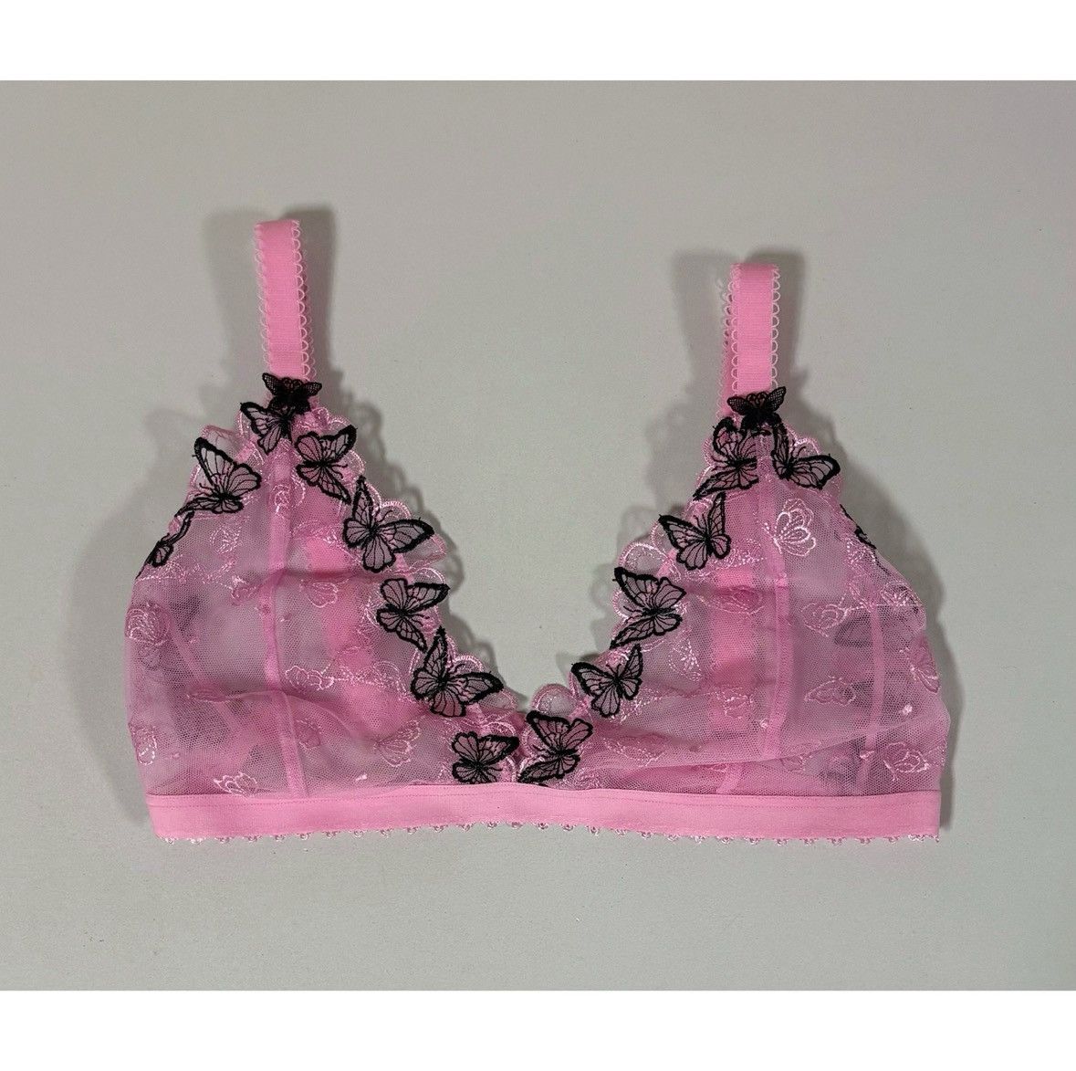 Victoria's Secret VS Pink Mesh Butterfly Bra Bralette Lingerie Size S 🎀✨ #bra Size S / US 4 / IT 40 - 2 Thumbnail