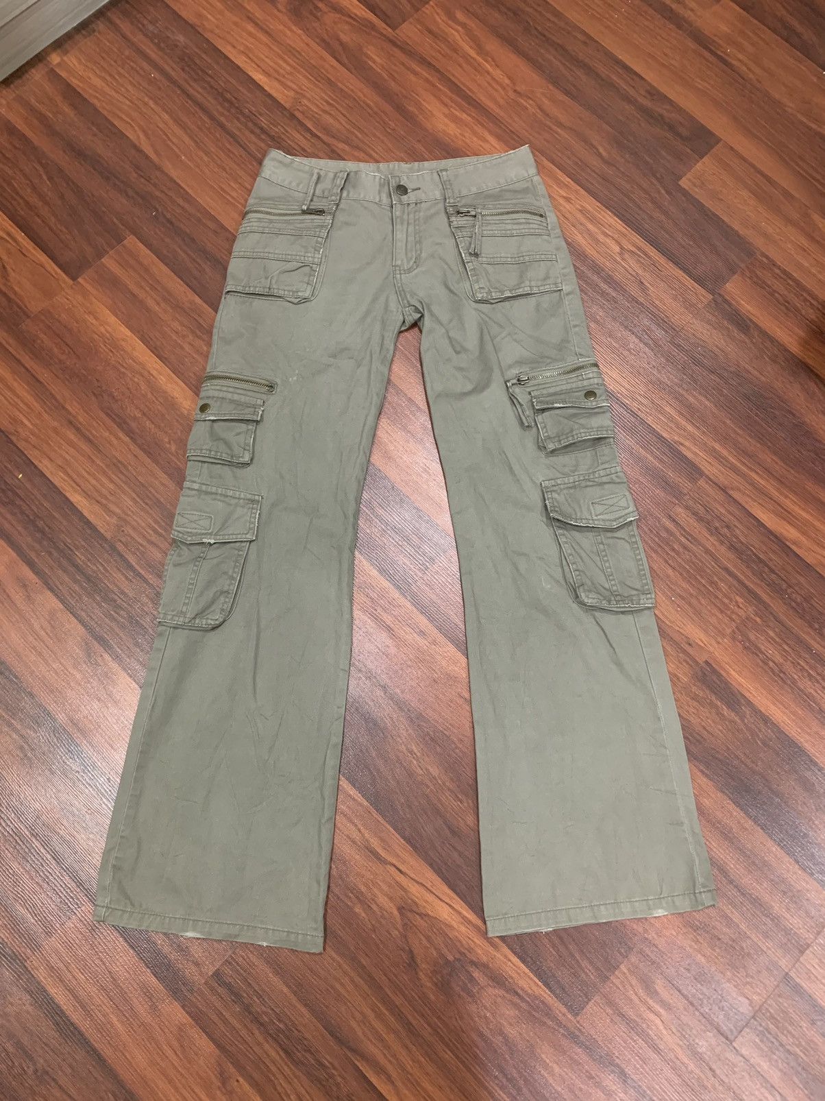 If Six Was Nine × Le Grande Bleu (L.G.B.) 💥 Flared 💥M. Deux Cargo Pants Size 30" / US 8 / IT 44 - 1 Thumbnail