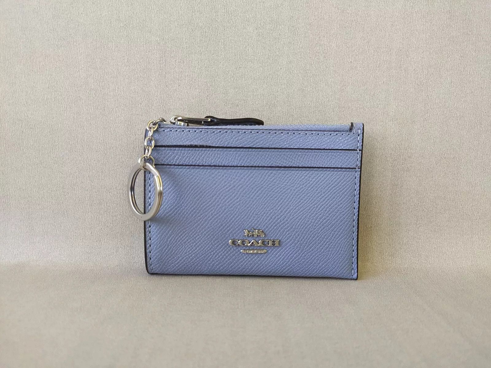 Coach Coach Mini Skinny ID zip Card Case in cross grain T 9101 Size ONE SIZE - 1 Thumbnail