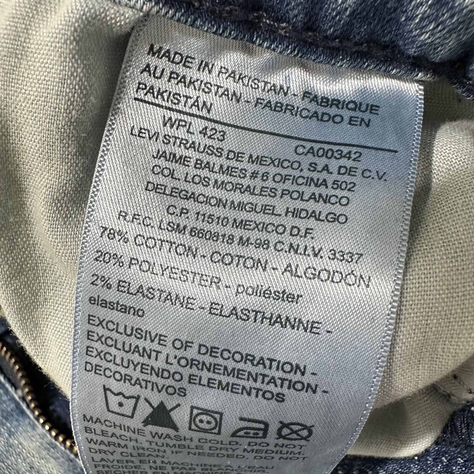 Levi's Levi's Signature 8 (29x29) Skinny Denim Distress Blue Jeans Size 30" / US 8 / IT 44 - 6 Thumbnail