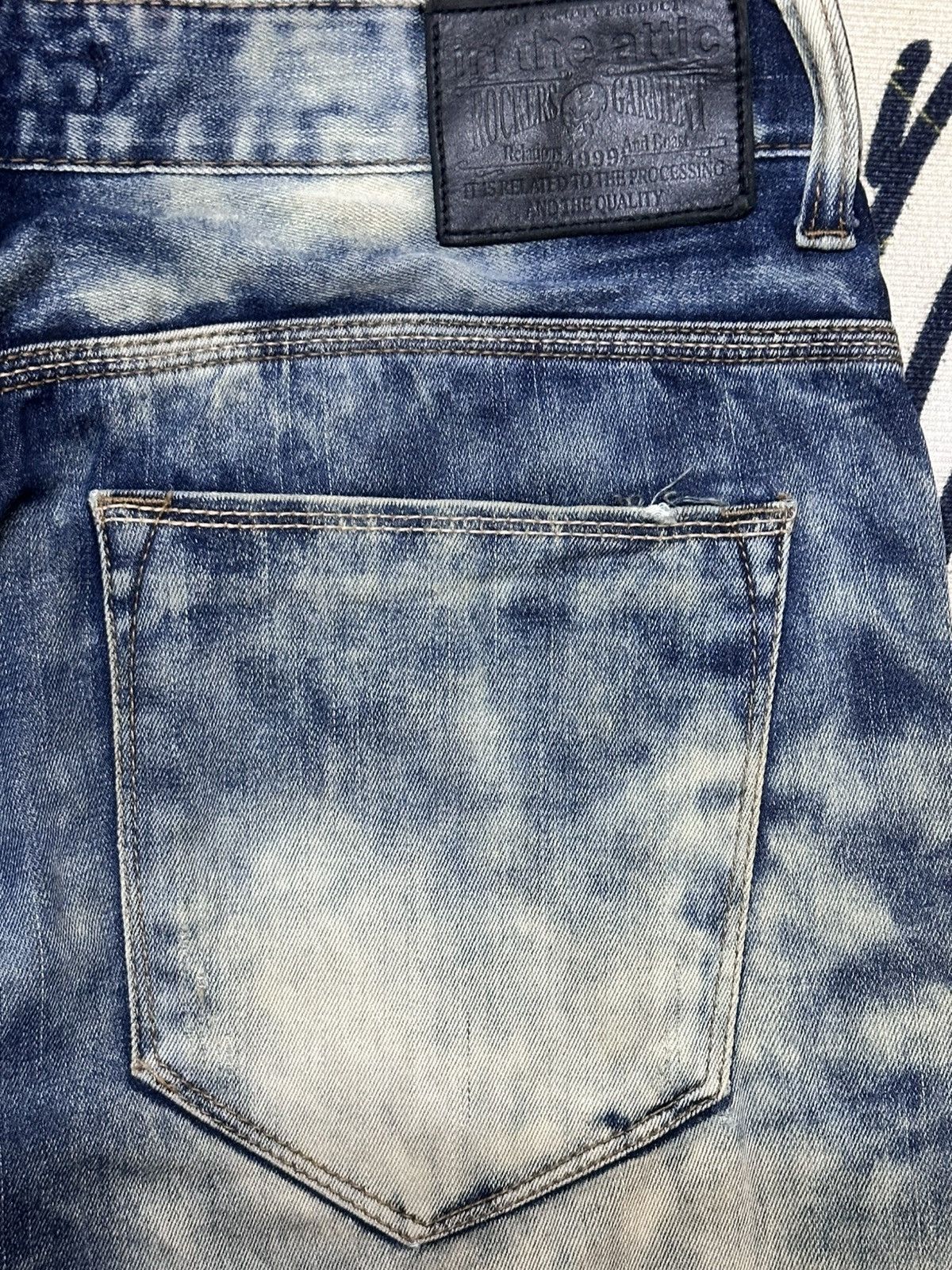 In The Attic In The Attic Vintage Slim Fit Loose Style With Thunder Wash Size US 33 - 7 Thumbnail
