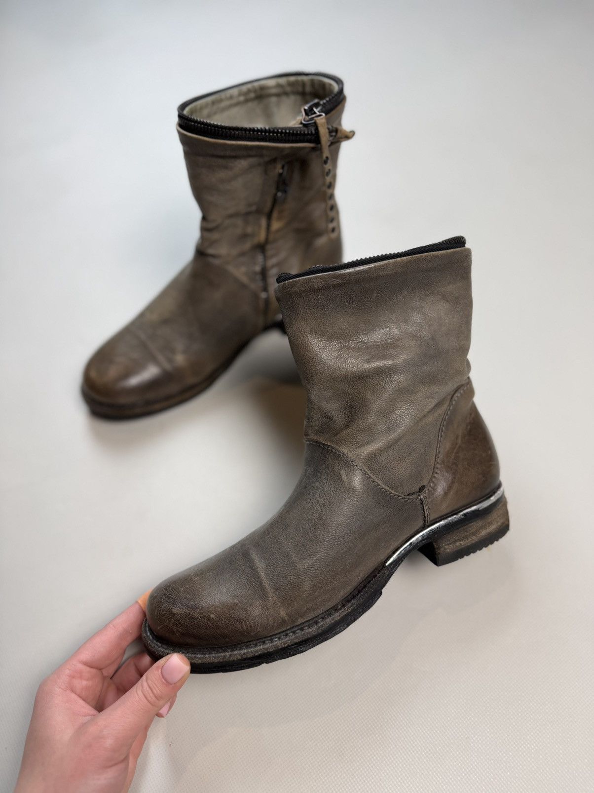 A.S.98 A.S. 98 Airstep Avant-Garde Leather Combat Boots Shoes Size US 7 / IT 37 - 15 Thumbnail