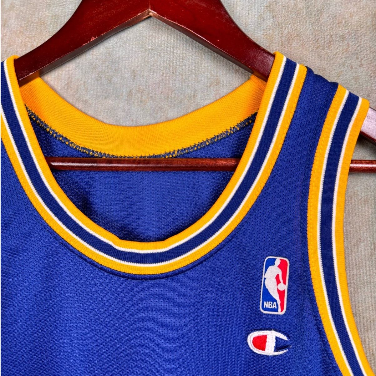 Champion × NBA × Vintage VTG 90s Chris Webber Golden State Warriors Jersey Sz M Blue Size US M / EU 48-50 / 2 - 5 Thumbnail
