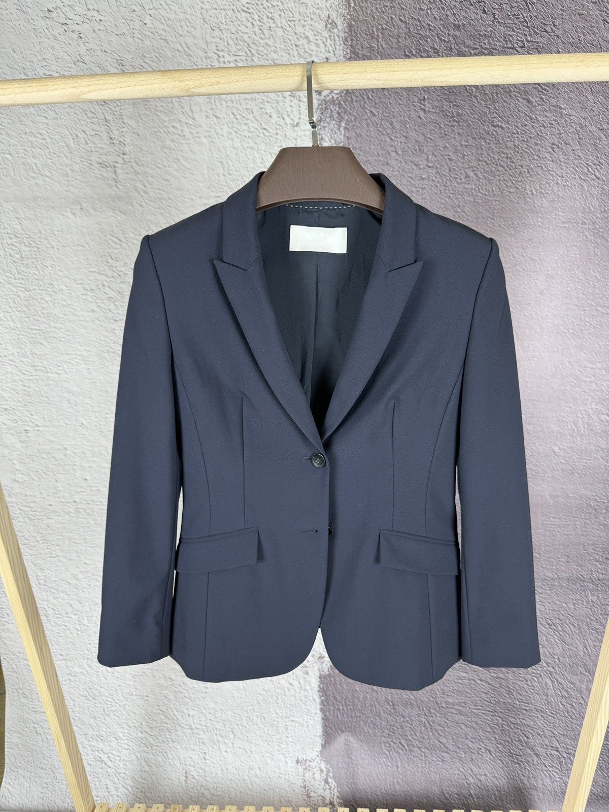 image of Rrp 300$ Hugo Boss Julea Navy Blazer Jacket Classic Work in Navy Blue, Women's (Size Small)