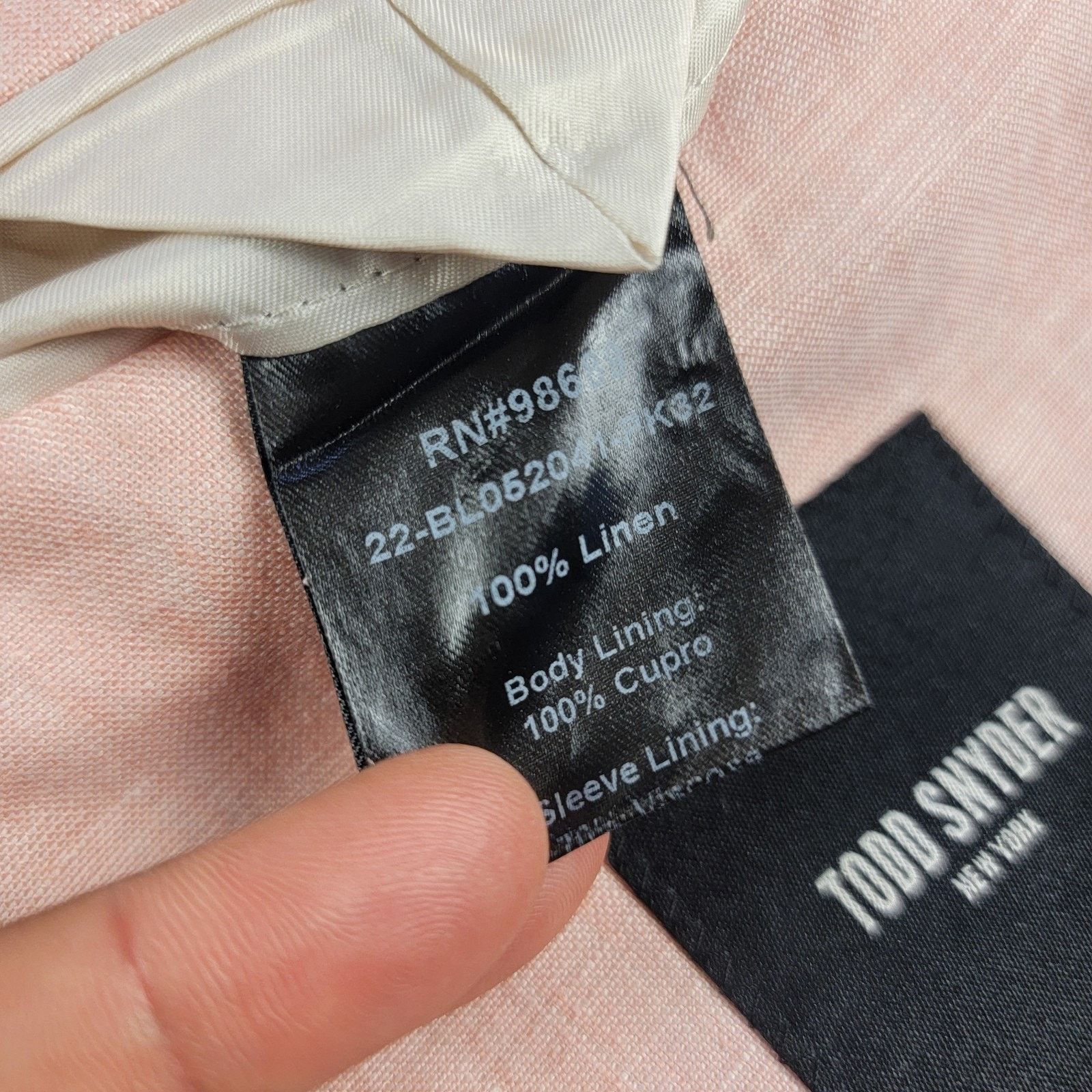 Todd Snyder Todd Snyder 100% Linen Blazer Sport Coat *Read* Size 42R - 13 Thumbnail