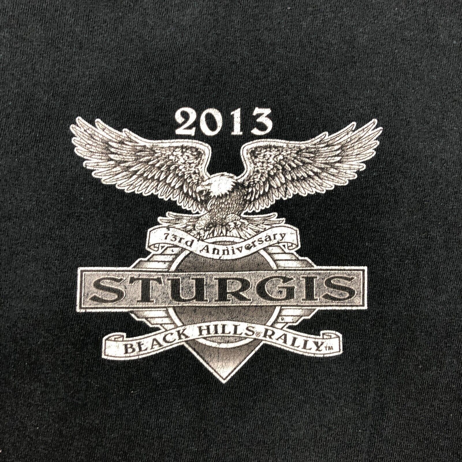 Harley Davidson × Vintage 2013 Sturgis Black Hill Rally Motorcycle Eagle Tee shirt XL Size US XL / EU 56 / 4 - 5 Thumbnail