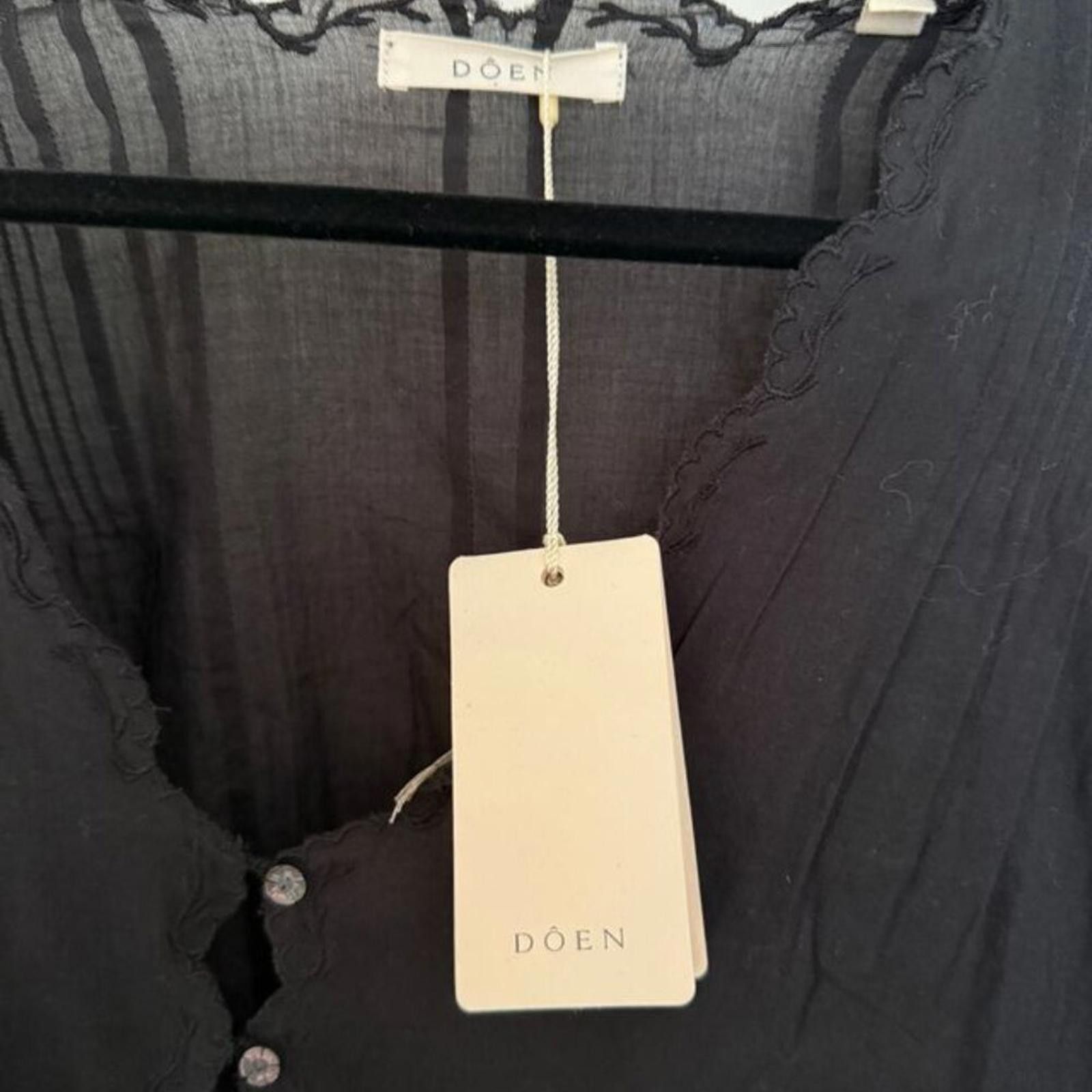 Designer NWT Doen ELAYNE TOP -- BLACK Size M / US 6-8 / IT 42-44 - 6 Thumbnail