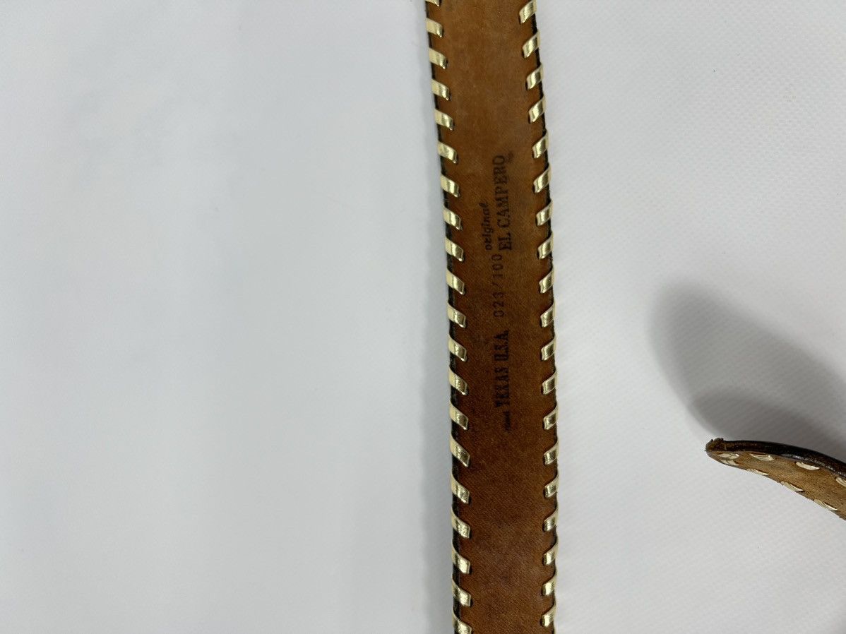 Cowboy Equipment Vintage streetwear El Campero Leather western Cowboy Belt Size ONE SIZE - 6 Thumbnail