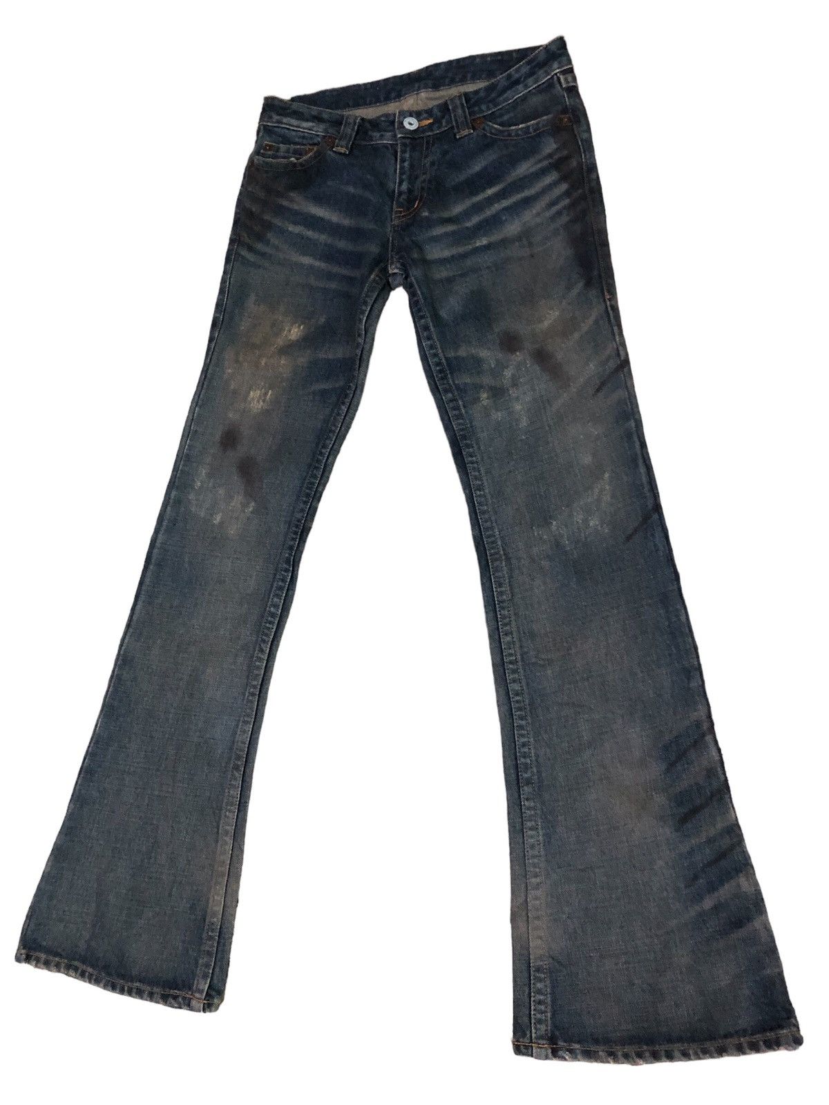 Japanese Brand Material girl Flare Denim Pants Size 30" / US 8 / IT 44 - 1 Thumbnail