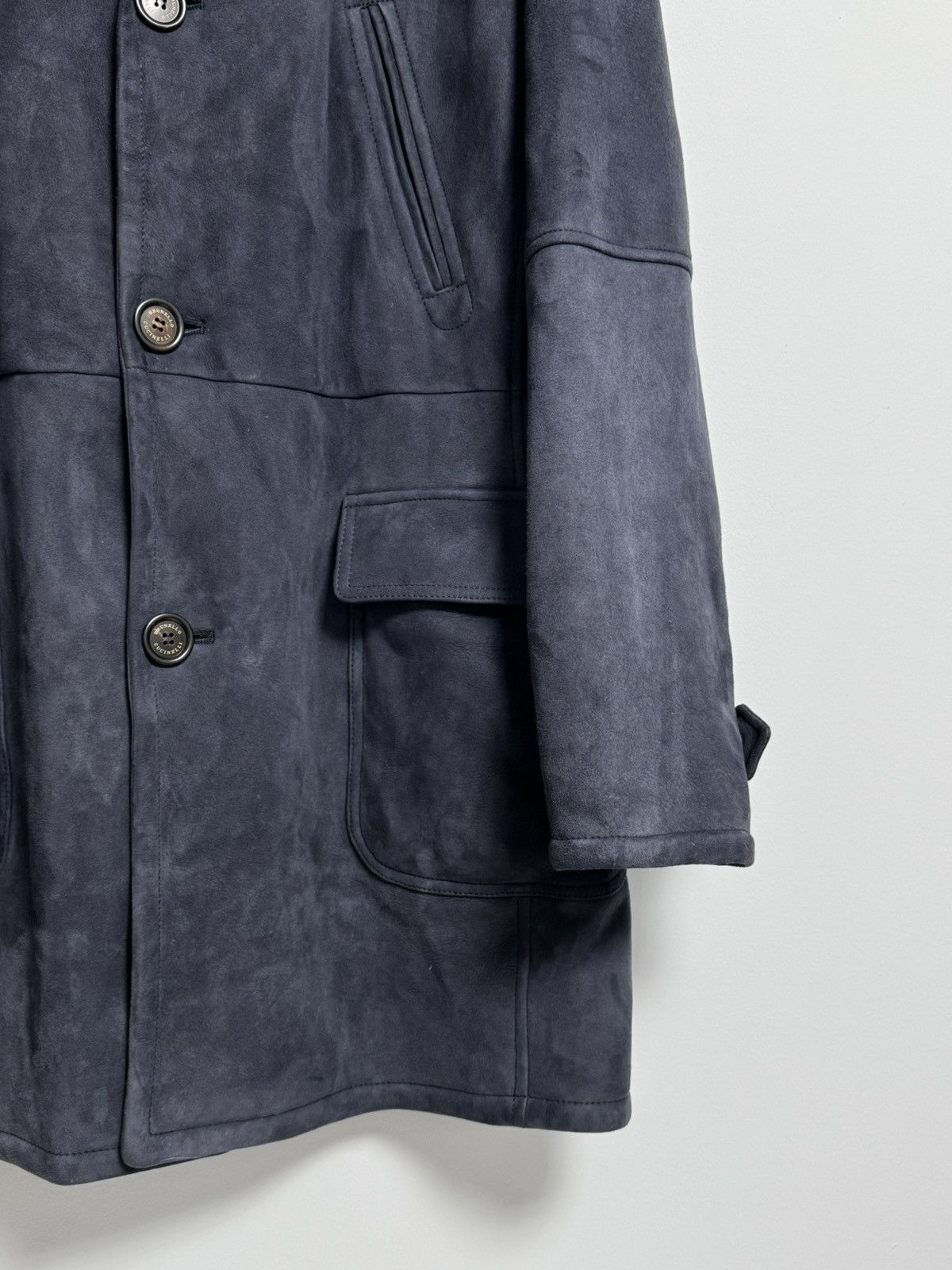 Brunello Cucinelli Brunello Cucinelli Shearling Leather Biker Fur Heavy Coat Size US XXL / EU 58 / 5 - 2 Thumbnail