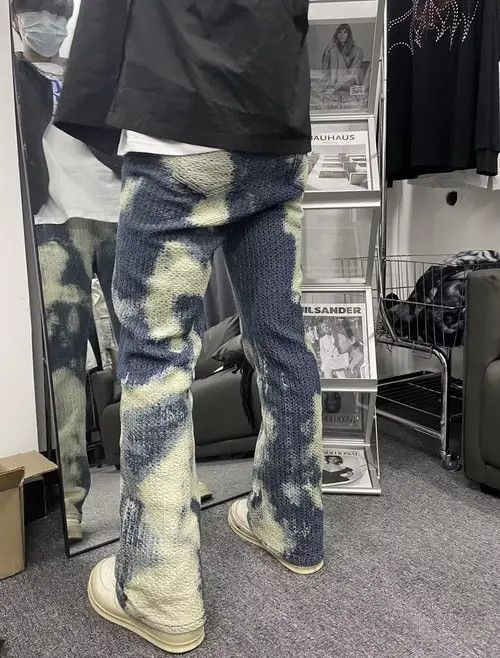 VIBE Pattern party graphics tie dye flared remake cargo pants y2k Size US 32 / EU 48 - 1 Thumbnail