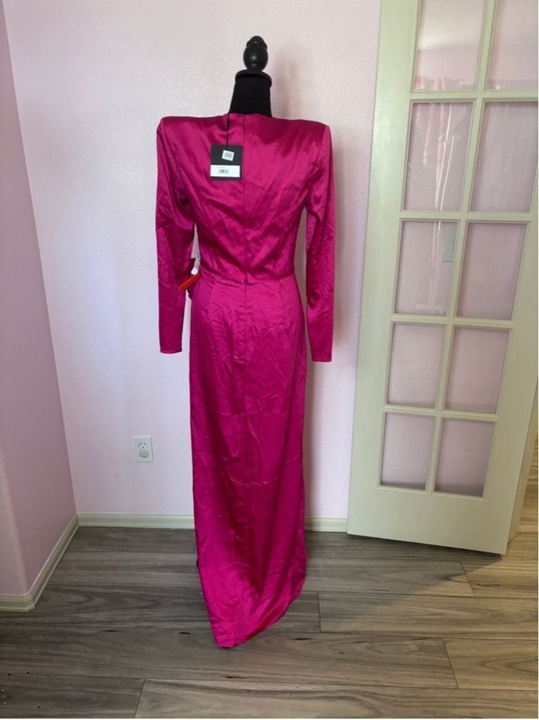 Mac Duggal Women's Mac Duggal Pink Long Sleeve Dress Size 6 Size M / US 6-8 / IT 42-44 - 6 Thumbnail