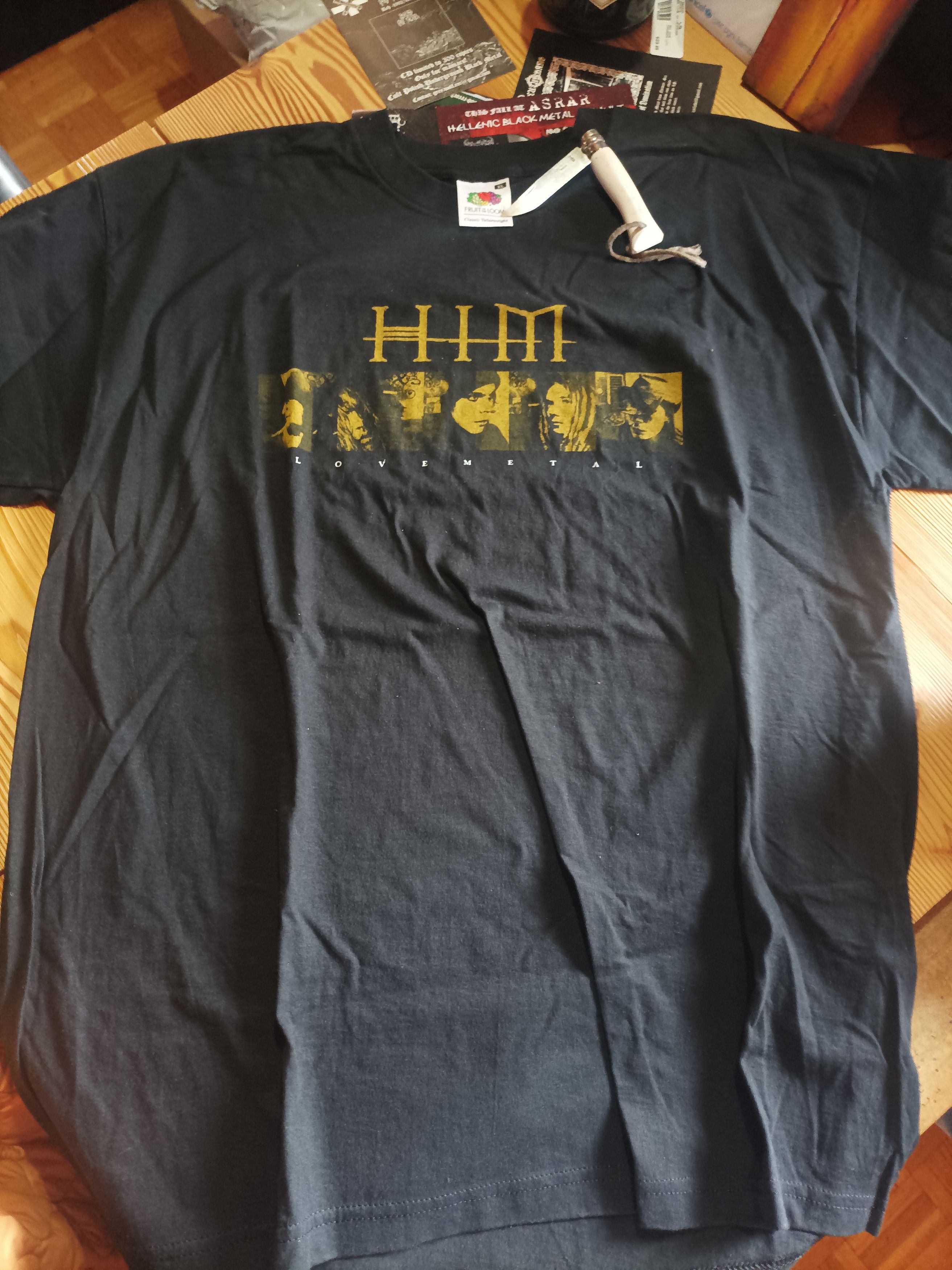 Band Tees × Vintage HIM.Lovemetal.tee Size US XL / EU 56 / 4 - 4 Thumbnail