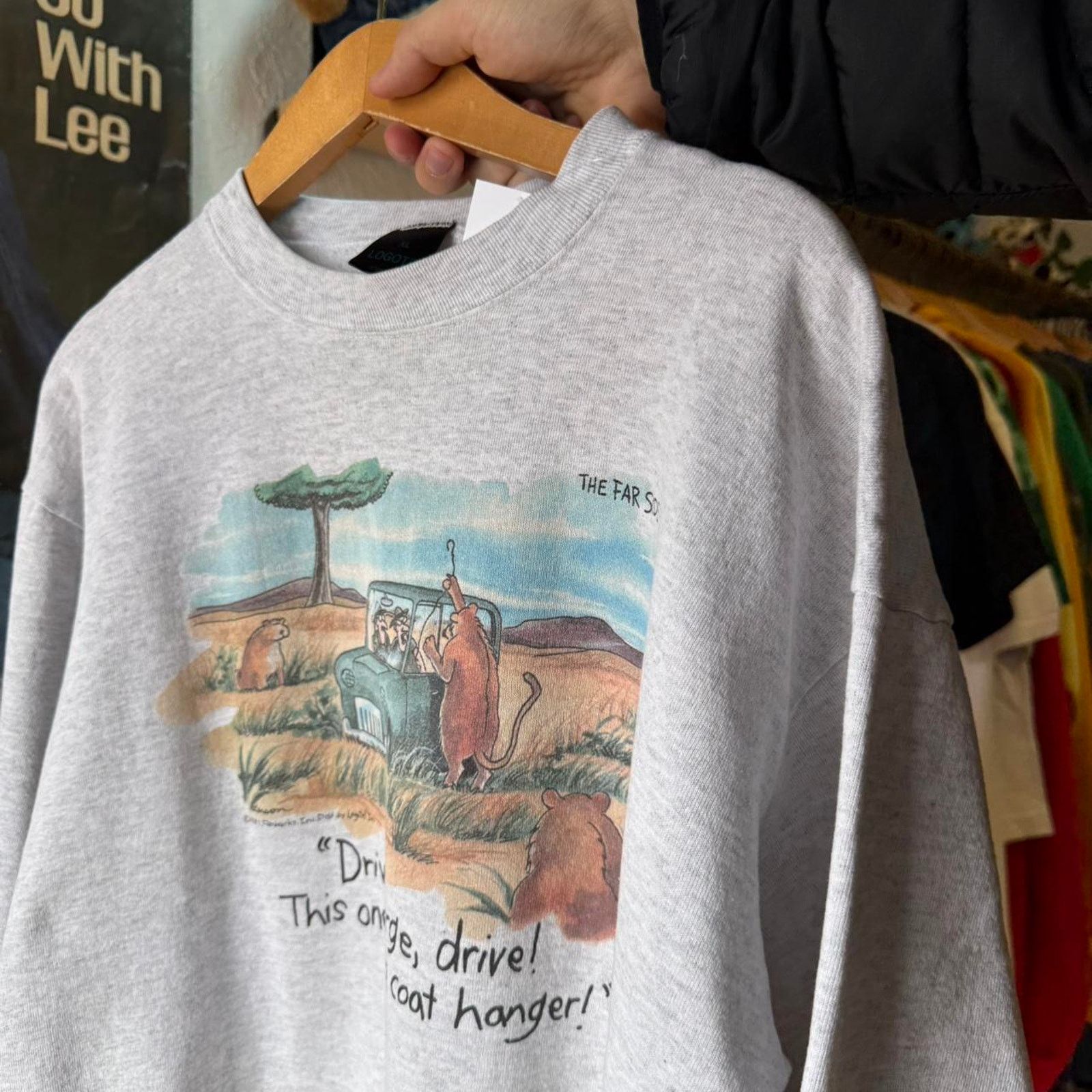 Vintage Vintage 90s Farside Safari Comic Humor Crewneck Size US XL / EU 56 / 4 - 6 Thumbnail
