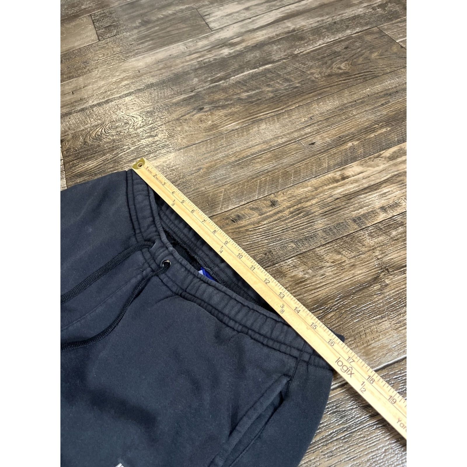 Nike Nike Fleece Jogger Mens Large Size L Drawstring Logo Black Cotton Polyester Pants Size US 33 - 3 Thumbnail