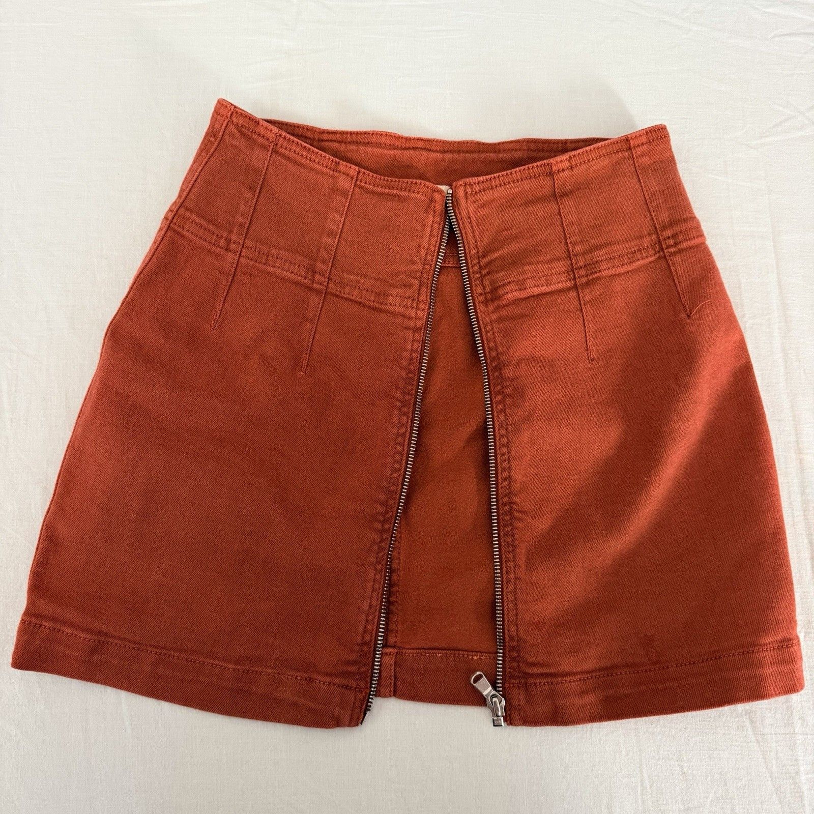 Free People Free People We The Free Virgo Mini Skirt 27 A-Line Zip Front Size 27" / US 4 / IT 40 - 4 Thumbnail