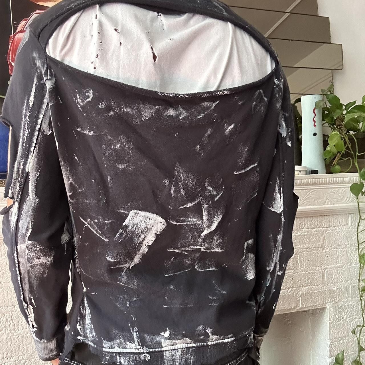 Other ASTROBOI* Y2K Blue Deconstructed Paint Zip Sweatshirt - XL Size US XL / EU 56 / 4 - 4 Thumbnail