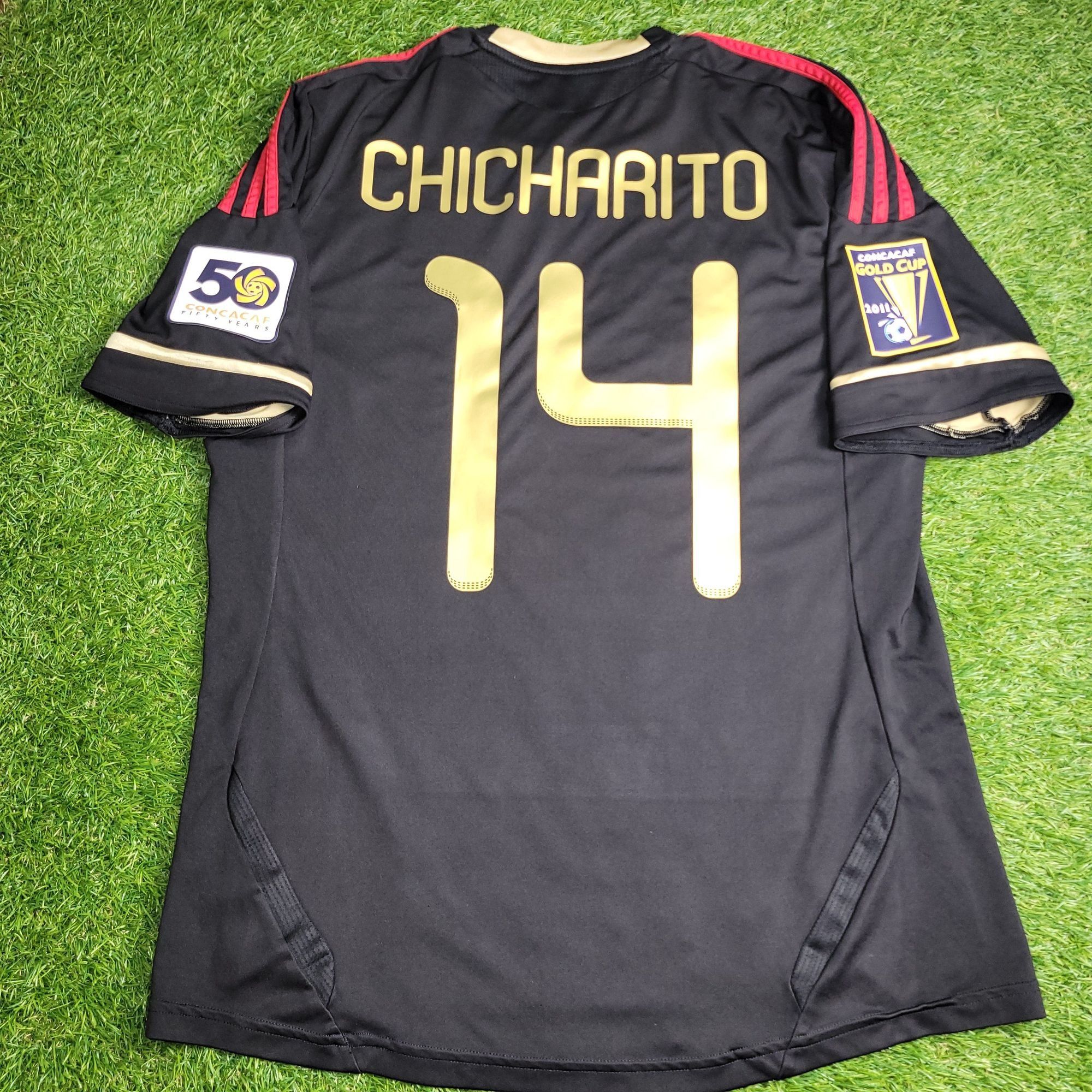 Chicharito Mexico 2011 GOLD CUP FINAL Soccer Away Jersey L