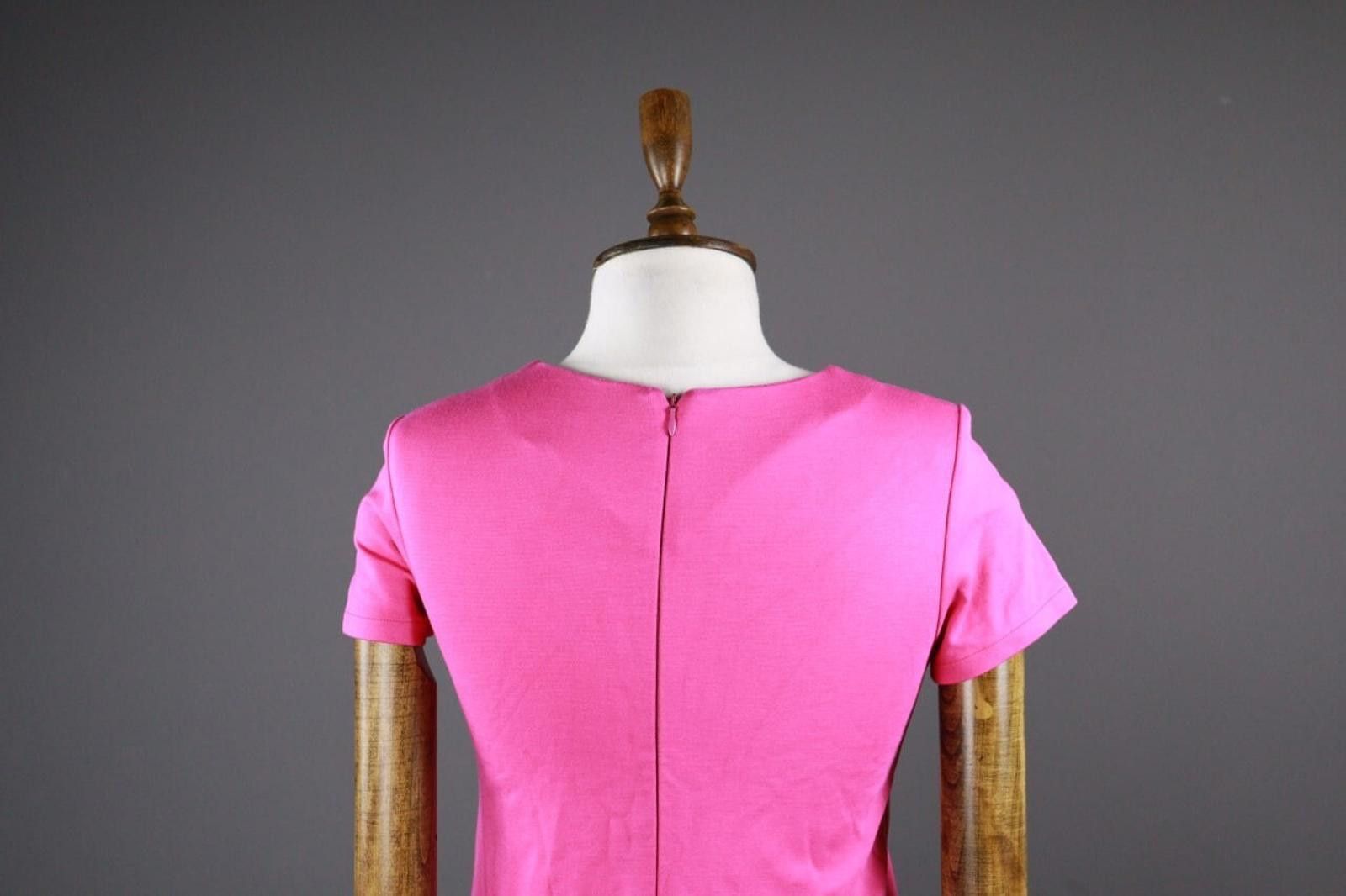Designer Junior Gaultier Pink Crew Neck Flared Hem Dress Size 12A Size M / US 6-8 / IT 42-44 - 6 Thumbnail
