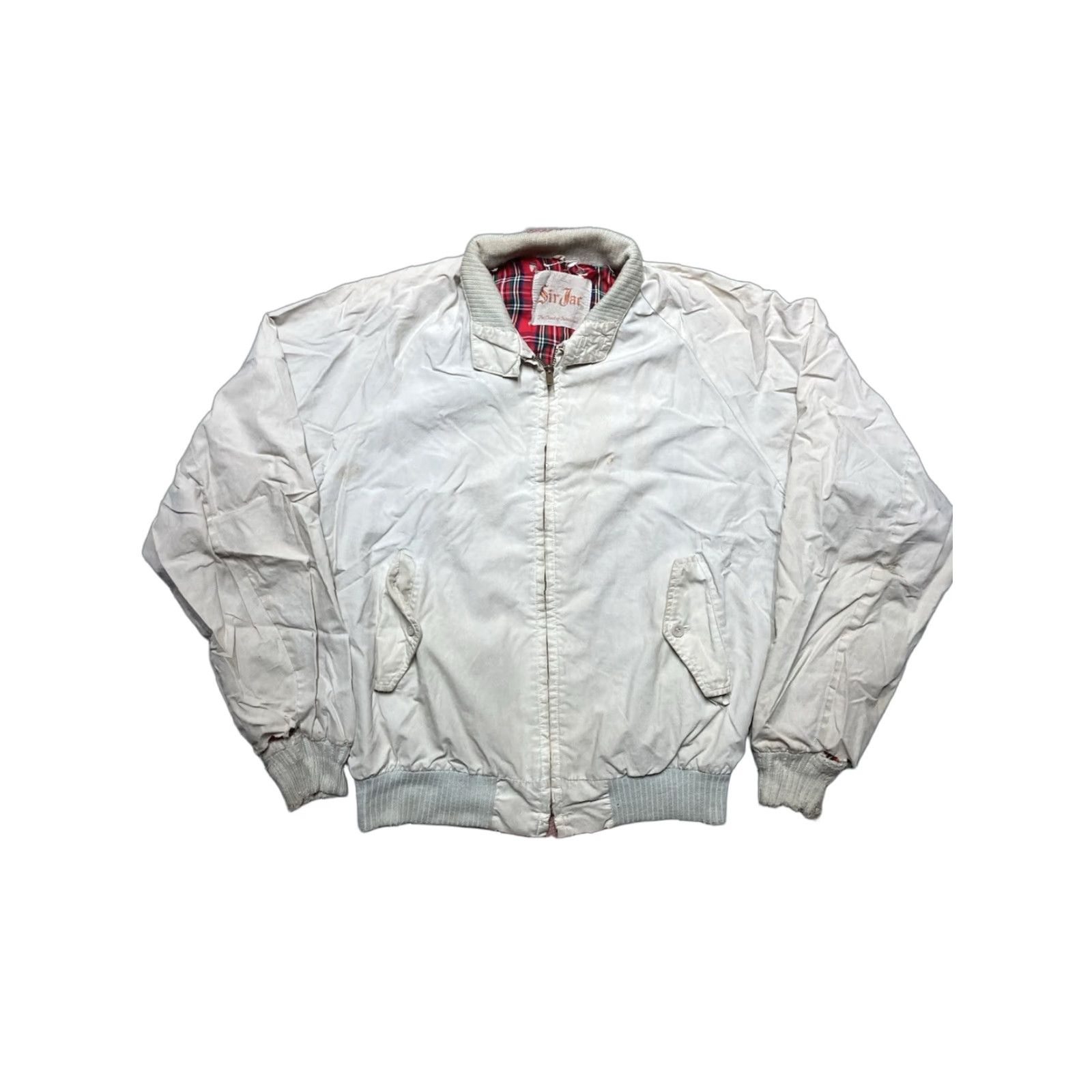 Thrasher VINTAGE Sir Jac Work Jacket Lightweight Cotton Distressed Tan Small Bomber Jacket Men Brown Small Size US S / EU 44-46 / 1 - 1 Thumbnail