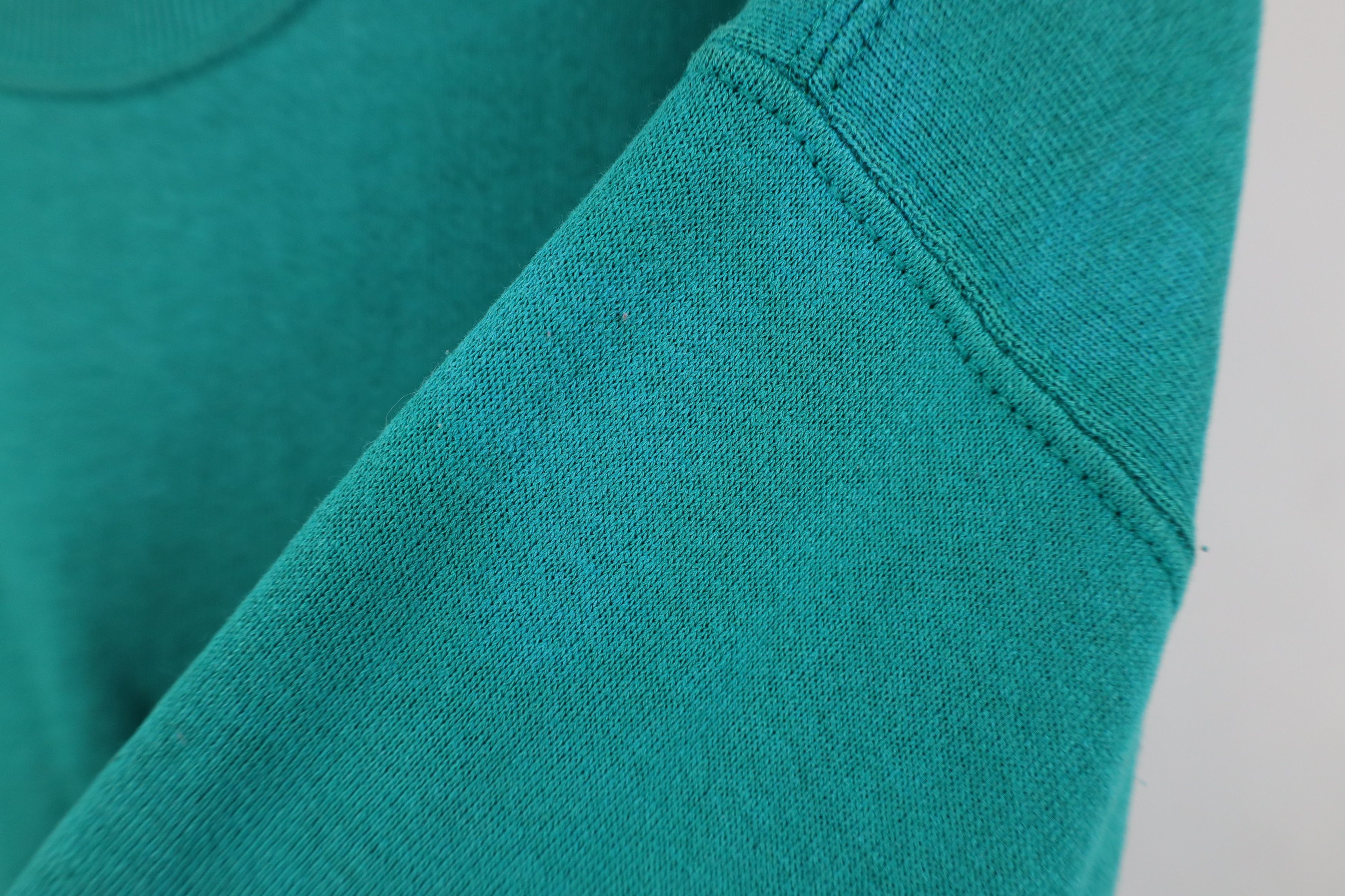 Vintage Vintage 90s Streetwear Blank Crewneck Sweatshirt Teal Size US XL / EU 56 / 4 - 7 Thumbnail