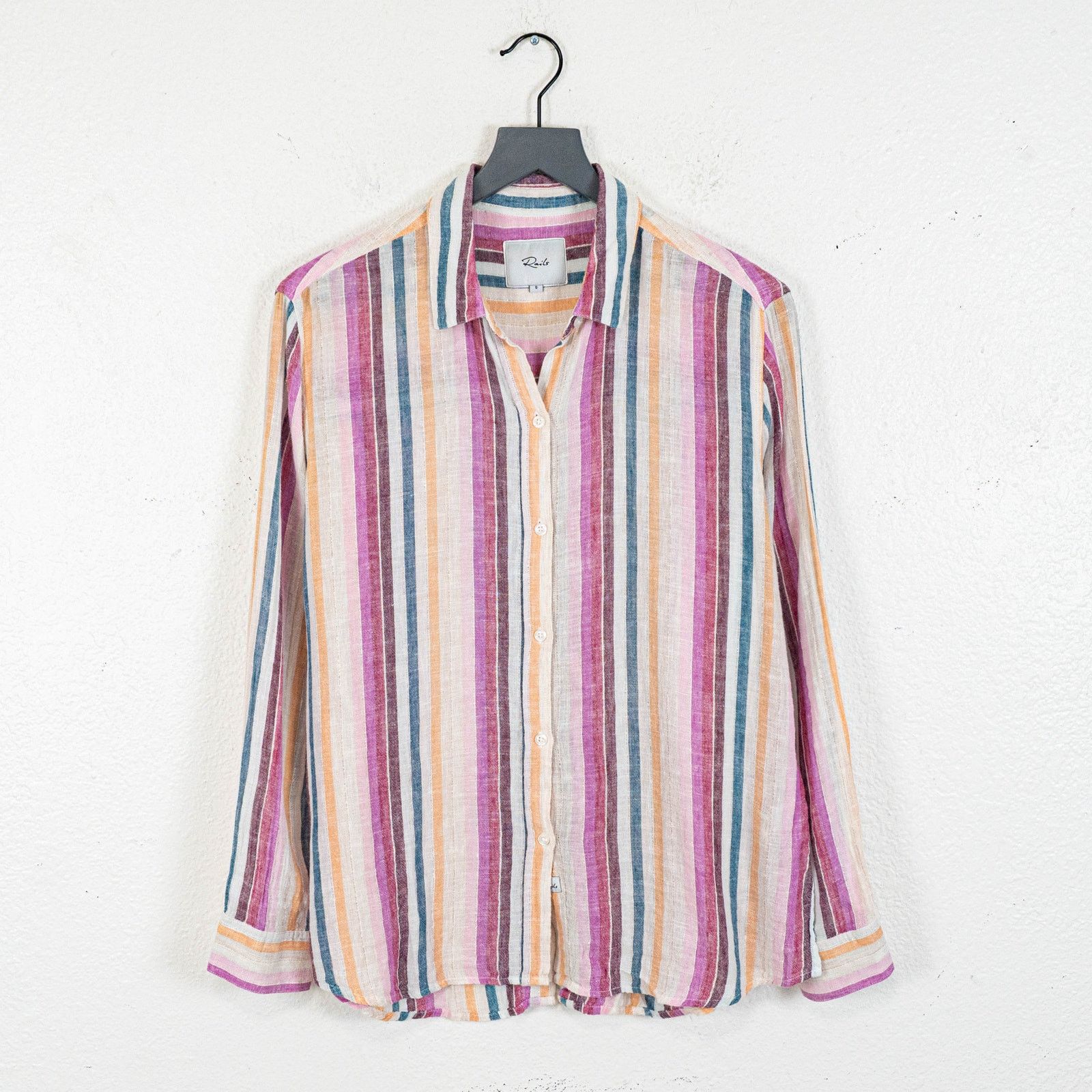 Rails Rails Sydney Avila Stripe Button up Shirt stripe Linen Size S / US 4 / IT 40 - 2 Thumbnail