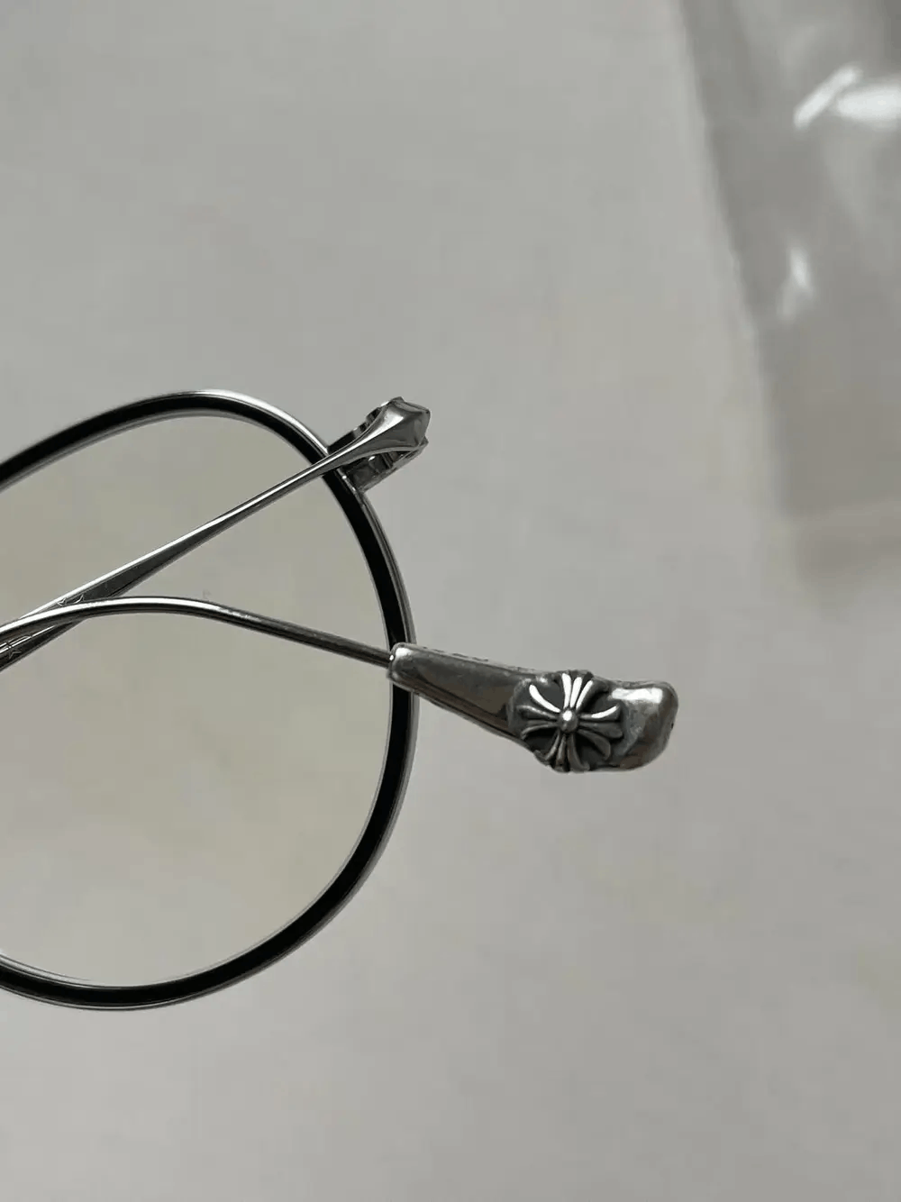 Chrome Hearts Chrome Hearts BONE PRONE IV BK/SS Glasses Frame Size ONE SIZE - 14 Thumbnail