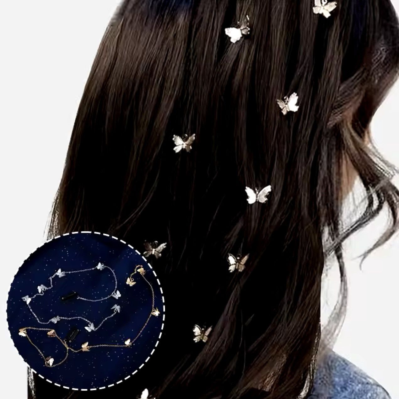 Guess 1pc Guess crystal diamonds paved sliver double tassel Hair Size ONE SIZE - 17 Thumbnail
