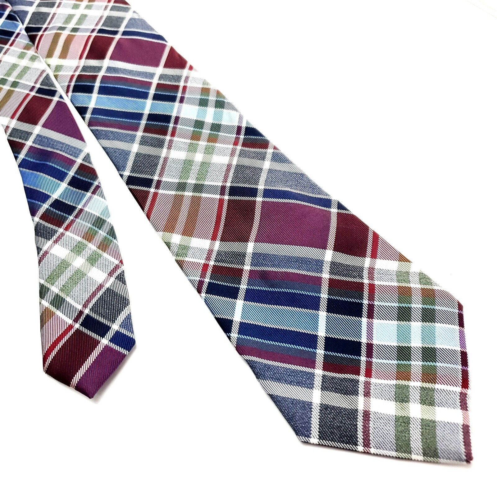 Croft & Barrow Croft & Barrow Multi Colored Silk Tie Woven Tartan Size ONE SIZE - 1 Thumbnail