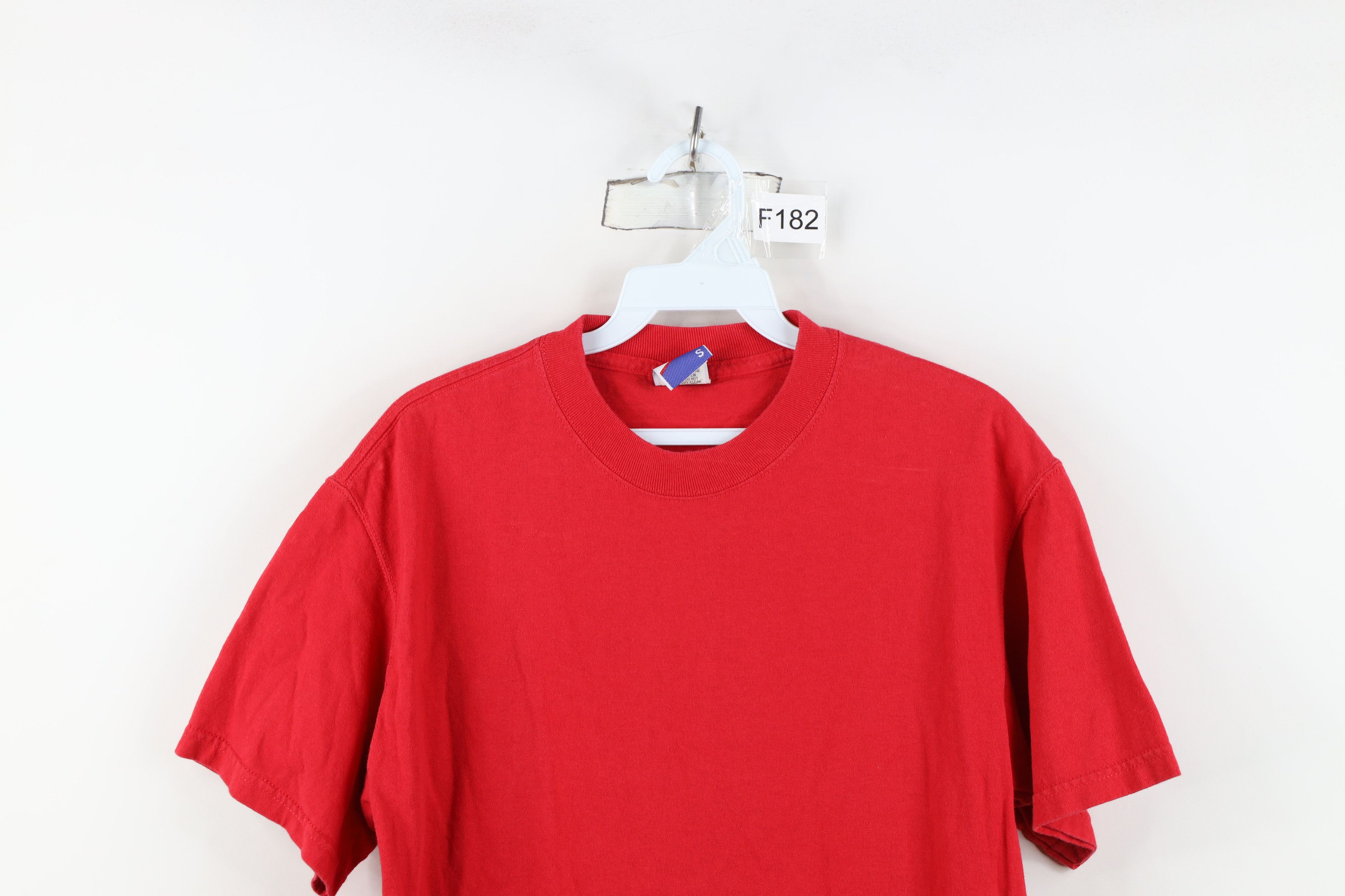 Vintage Vintage 90s Streetwear Heavyweight Cotton T-Shirt USA Red Size US S / EU 44-46 / 1 - 2 Thumbnail