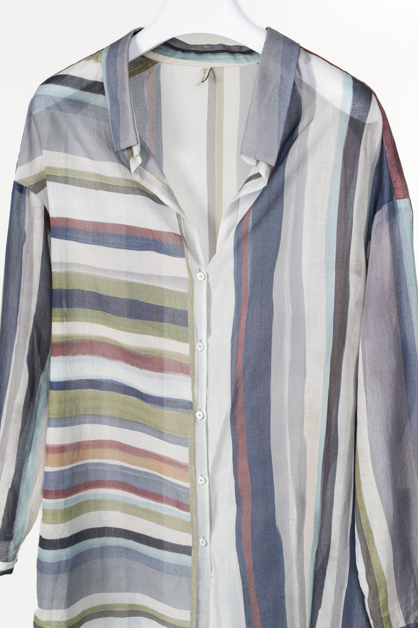 Annette Gortz Annette Gortz Luisa Multicoloured Oversized Button-Up Blouse Size S / US 4 / IT 40 - 3 Thumbnail