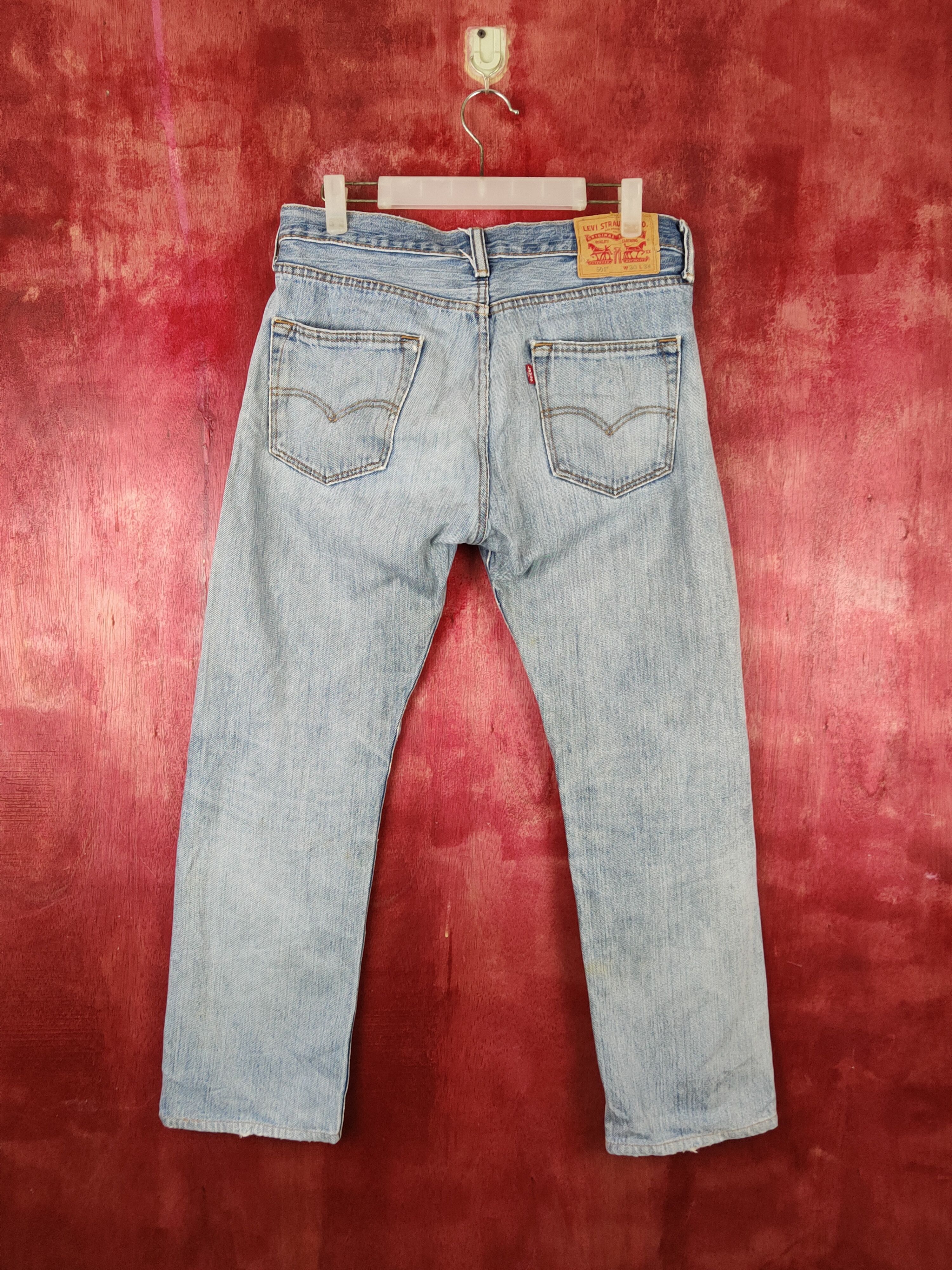 Levi's Levi's Blue Faded Distressed Ripped Jeans #S1813 Size US 31 - 7 Thumbnail